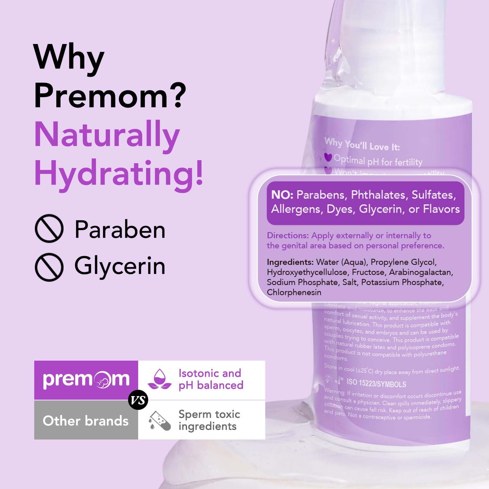 Premom Water Based Fertility Lubricant 2 Fl Oz + Prenatal DHA Fish Oil