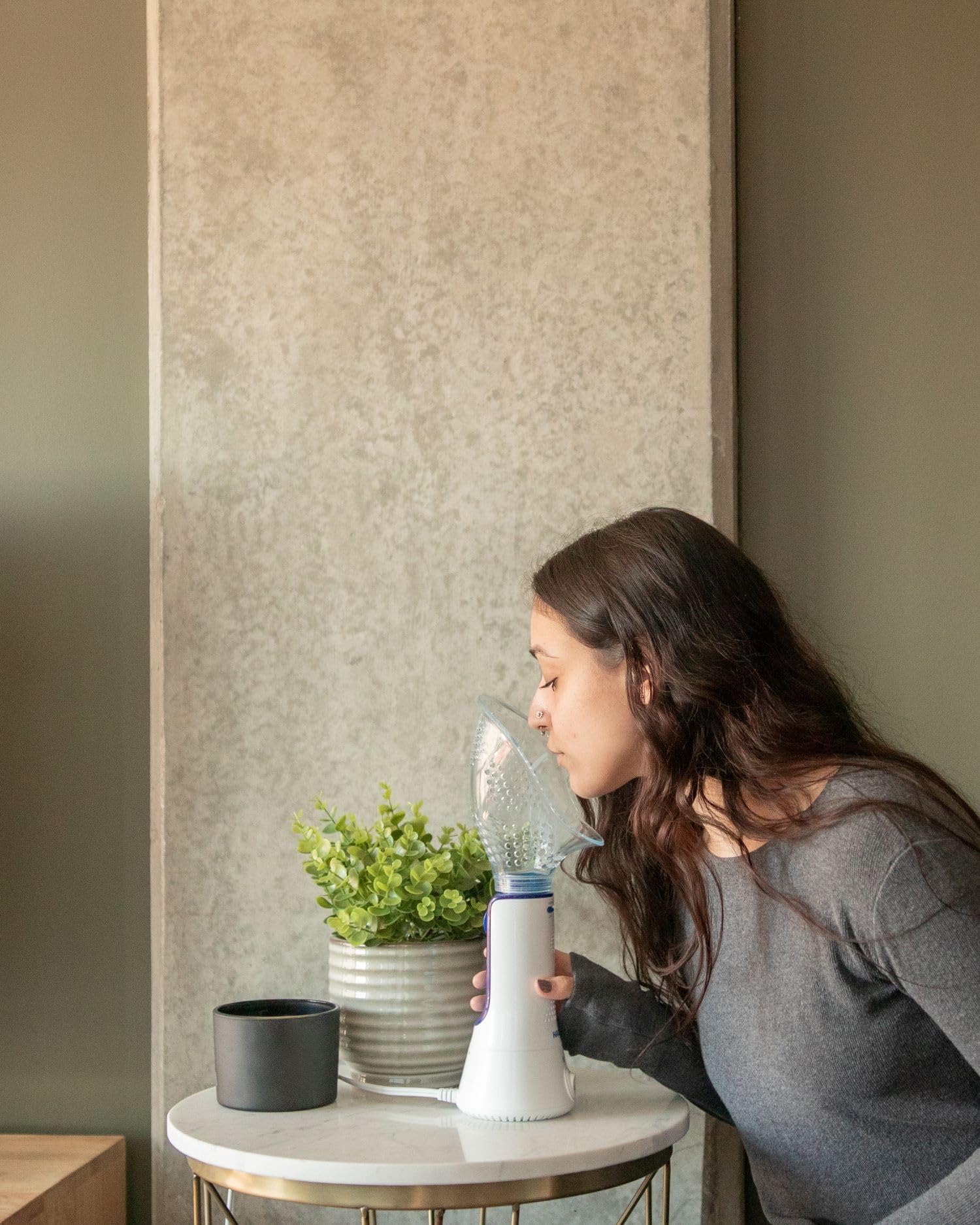 Crane x HALLS Corded Personal Steam Inhaler for Sinus, Congestion, Cough, & Cold Relief