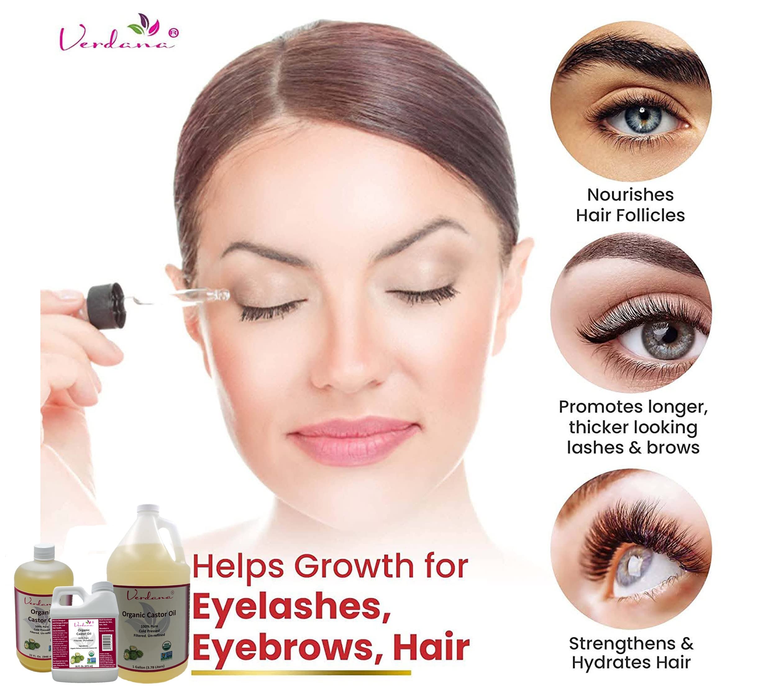 Verdana Organic Castor Oil – USDA Certified Organic – Cold Pressed, Unrefined, 100% Pure and Hexane