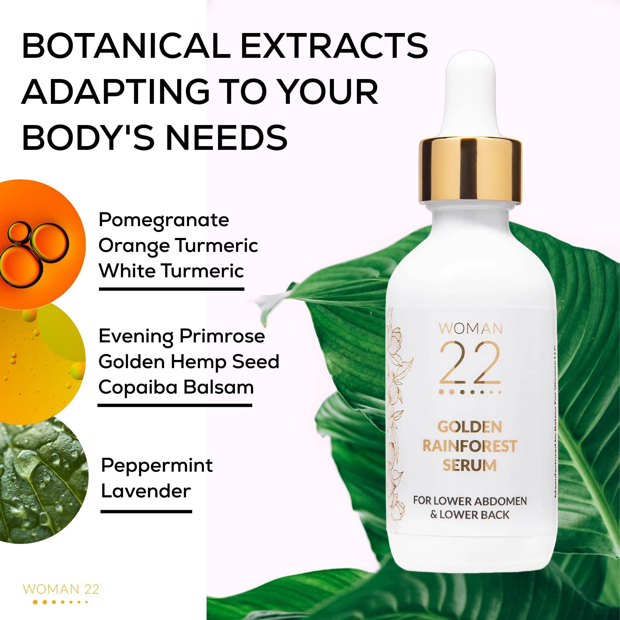 Topical Soothing Serum for Difficult Periods, Cramps, Bloating & more. Apply Lower Abdomen