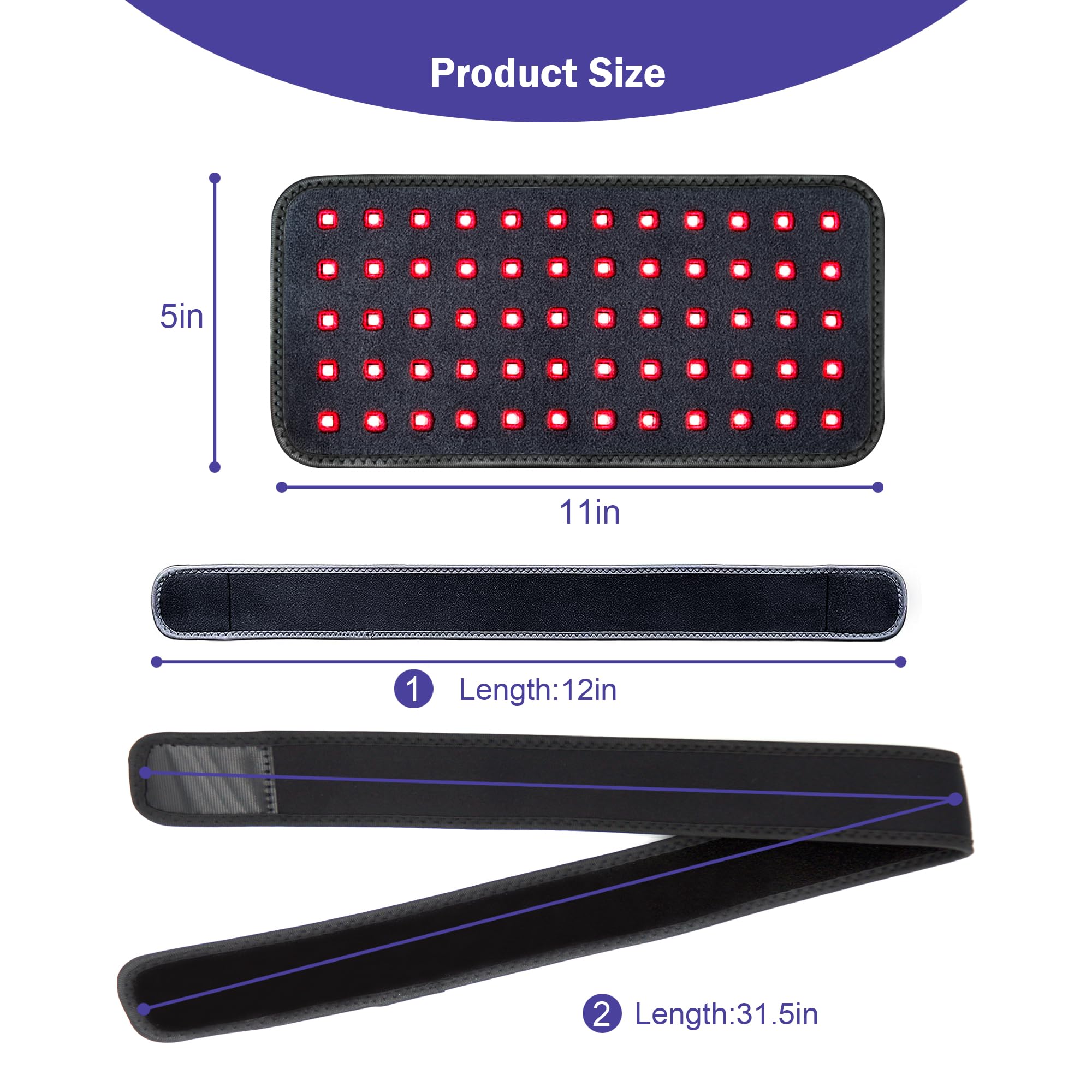 Kate brothers Red Light Therapy Belt - for Neck Near Infrared Light Therapy & Red Light Therapy