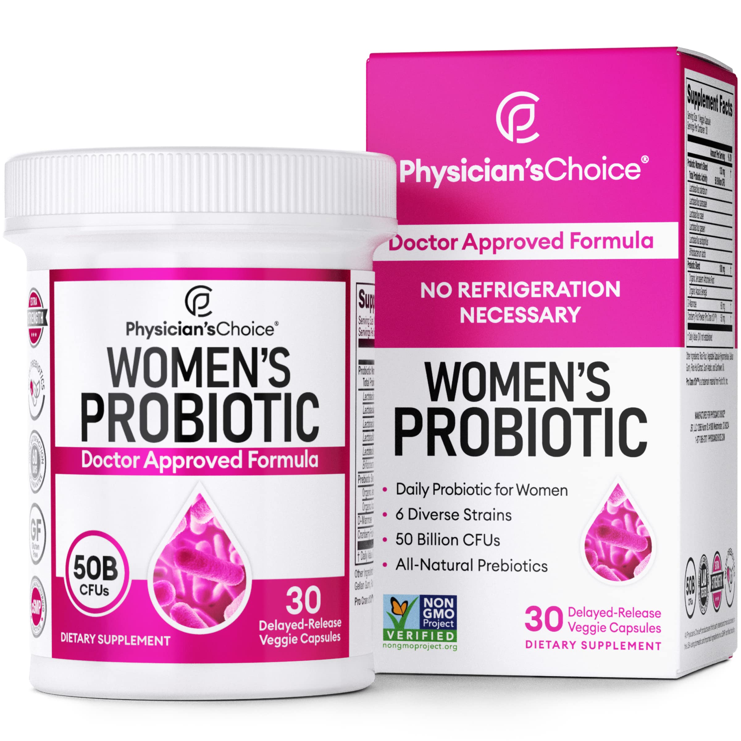 Physician's CHOICE Feminine Power Duo Bundle - Vaginal Probiotic + Womens Probiotic