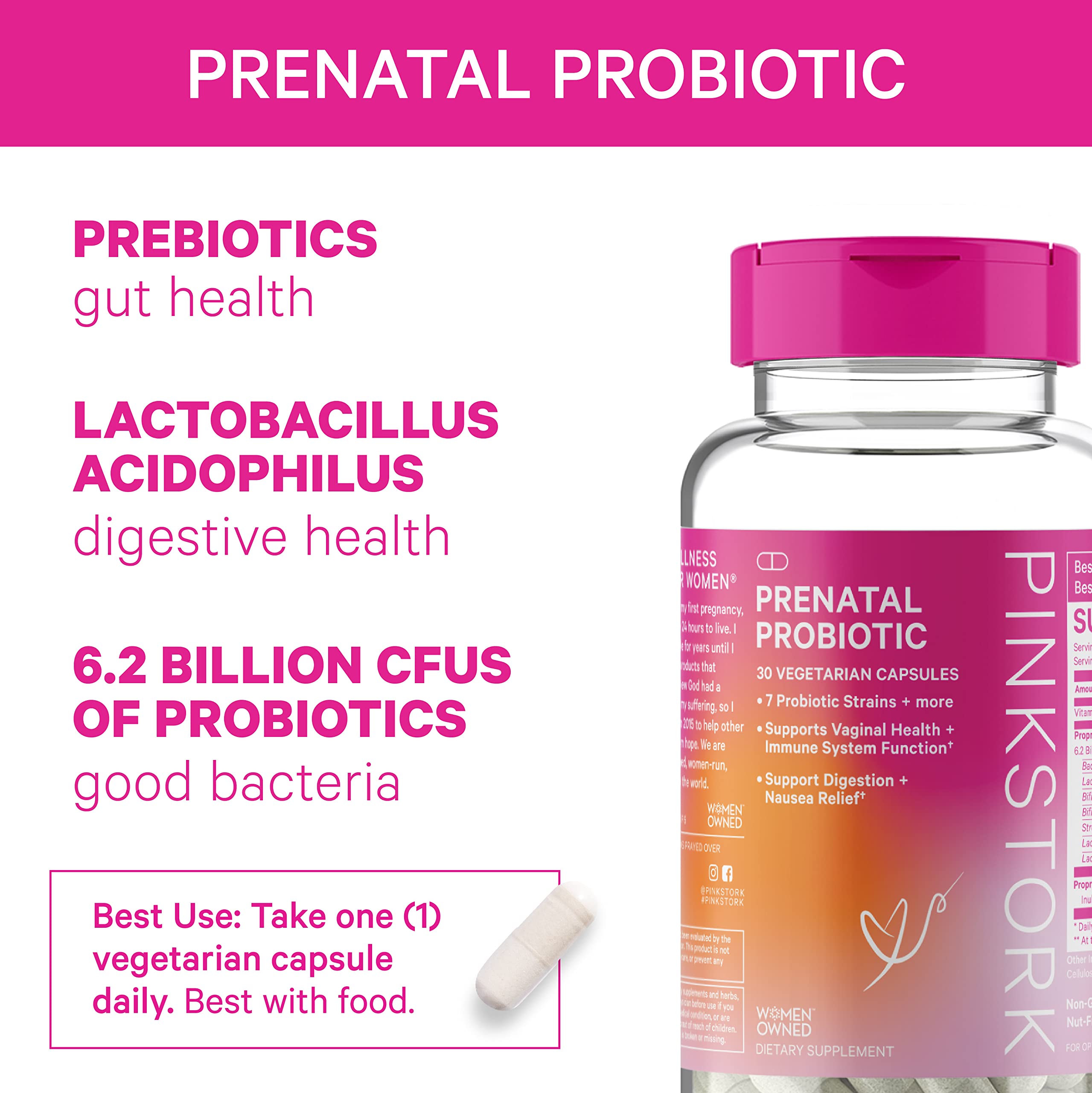 Pink Stork Liquid Prenatal Vitamin Bundle: Liquid Prenatal Vitamin with DHA and Folic Acid + Pro + DHA