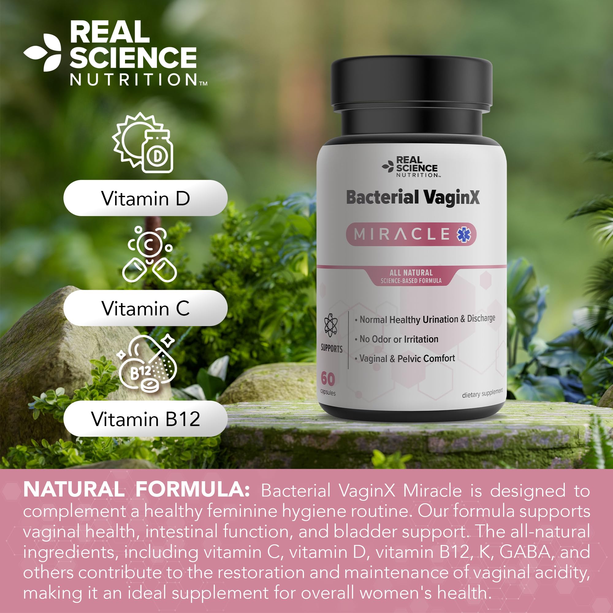 Real Science Nutrition Offers Bacterial VaginX Miracle - Nitric Oxide Enhanced Formulated