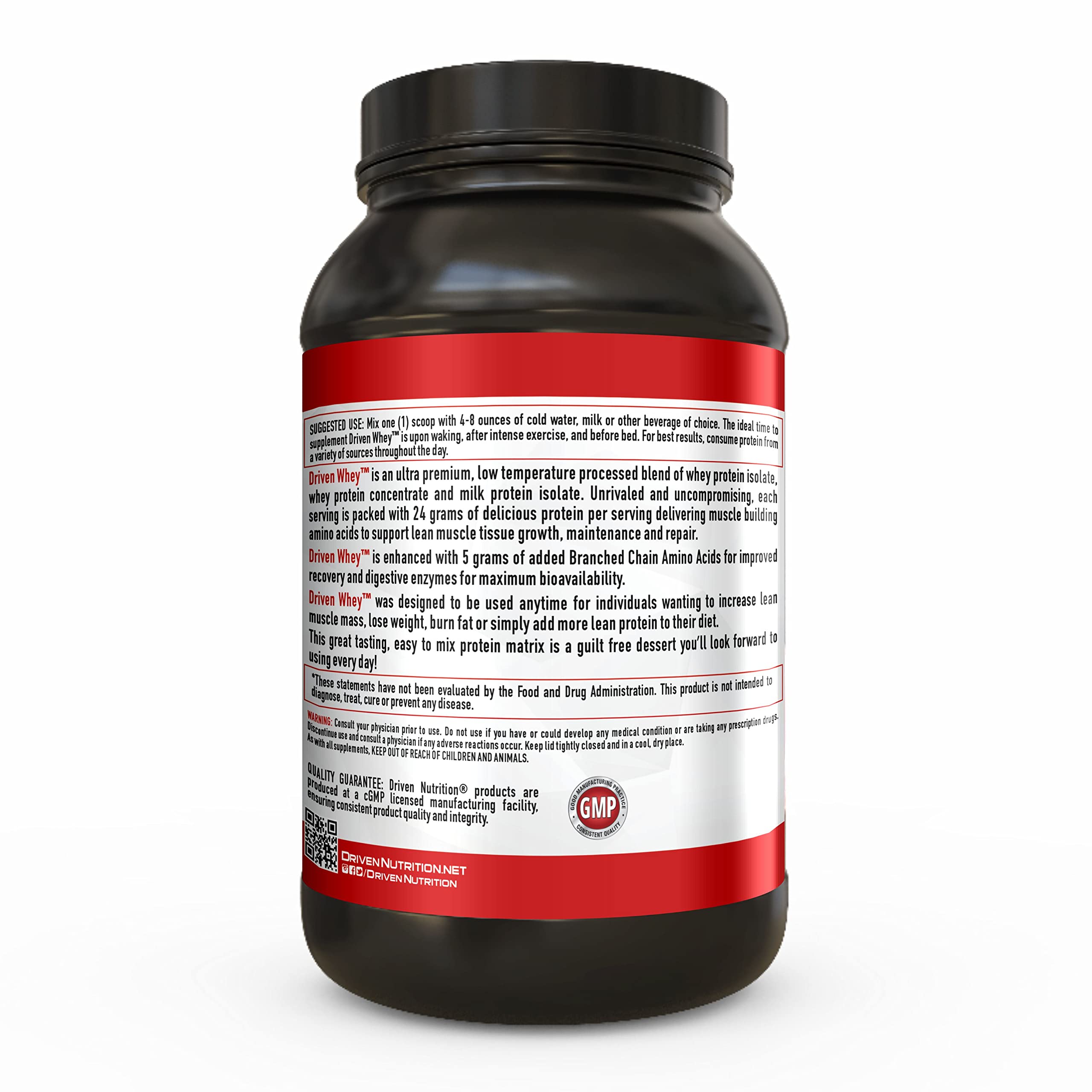 Driven WHEY- Grass Fed Whey Protein Powder: Delicious, Clean Protein Shake