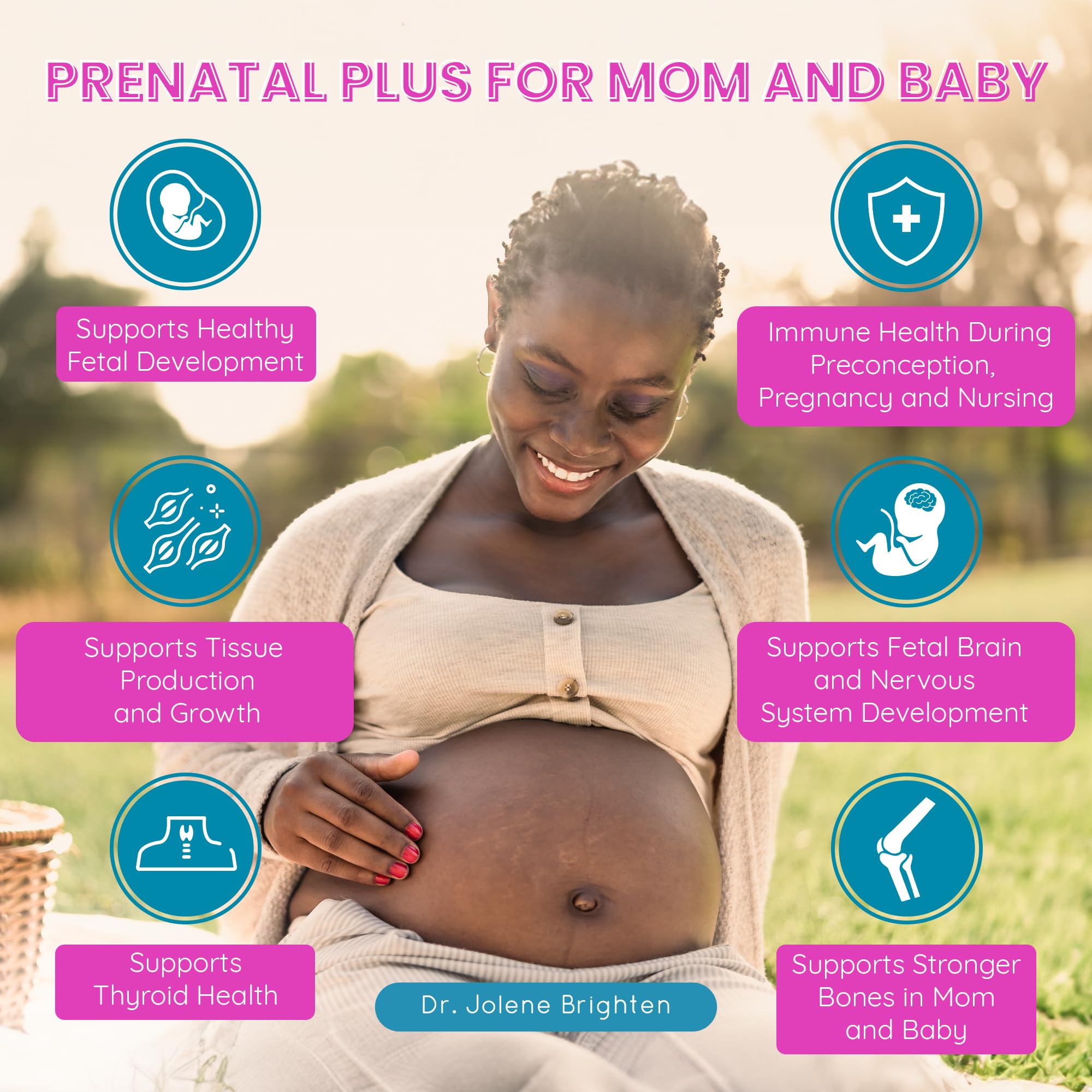 Dr. Brighten Prenatal Plus and Probiotic Dietary Supplements Bundle - Non-GMO, Vegan