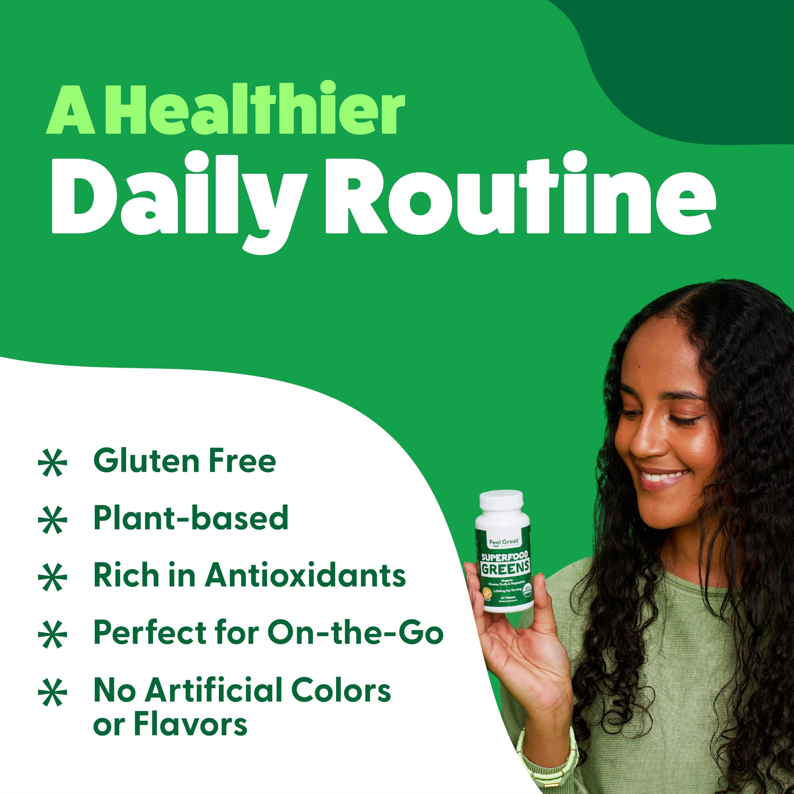 Superfood Greens by Feel Great Vitamin Co. | Organic Greens, Fruits and Veggies