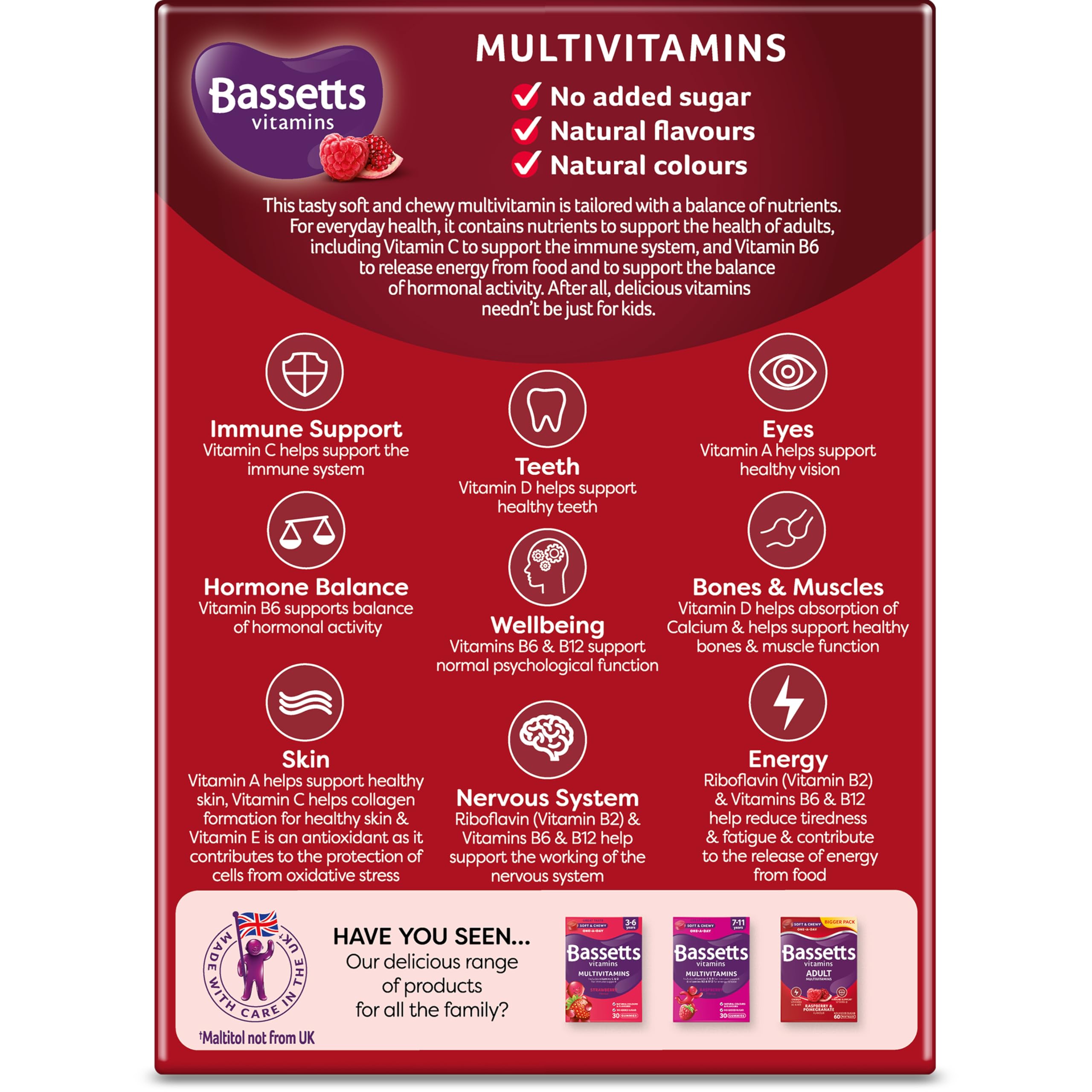 Bassetts Vitamins Adults Multivitamins 30's, 97.2 g