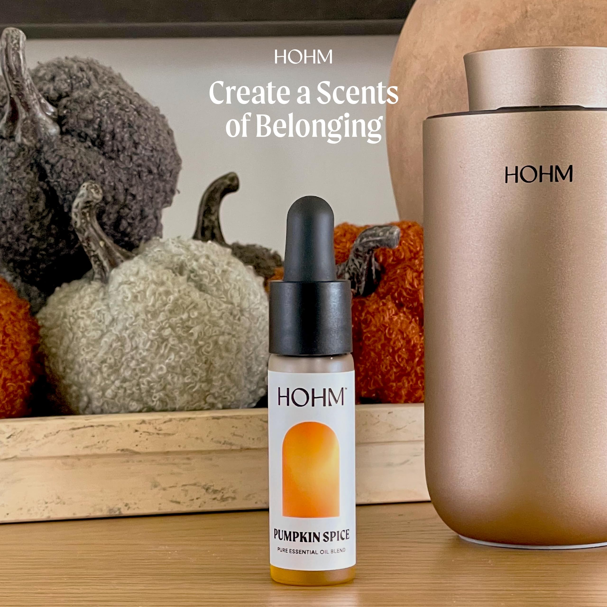 Hohm Pumpkin Spice Essential Oil Blend - Natural, Pure Essential Oil for Your Home Diffuser
