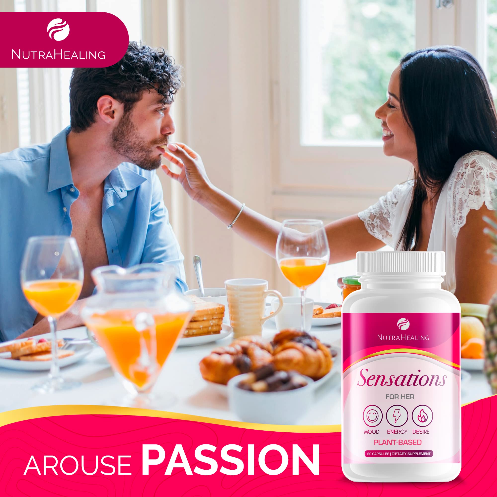 Sensations - Hormone Balance for Women | Mood, Energy & Libido Booster | Natural Plant-Based