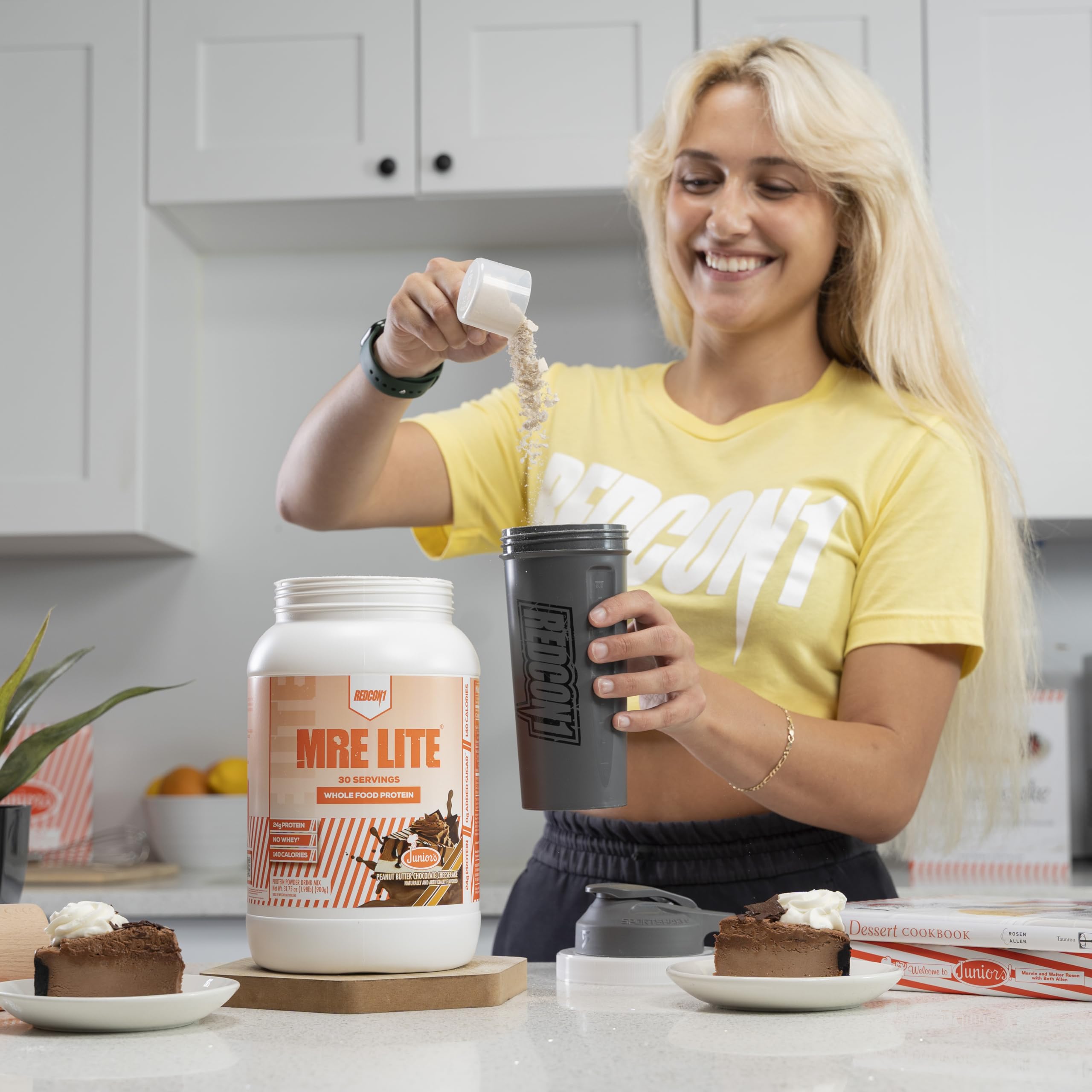 REDCON1 MRE Lite Whole Food Protein Powder, Juniors, Peanut Butter Chocolate