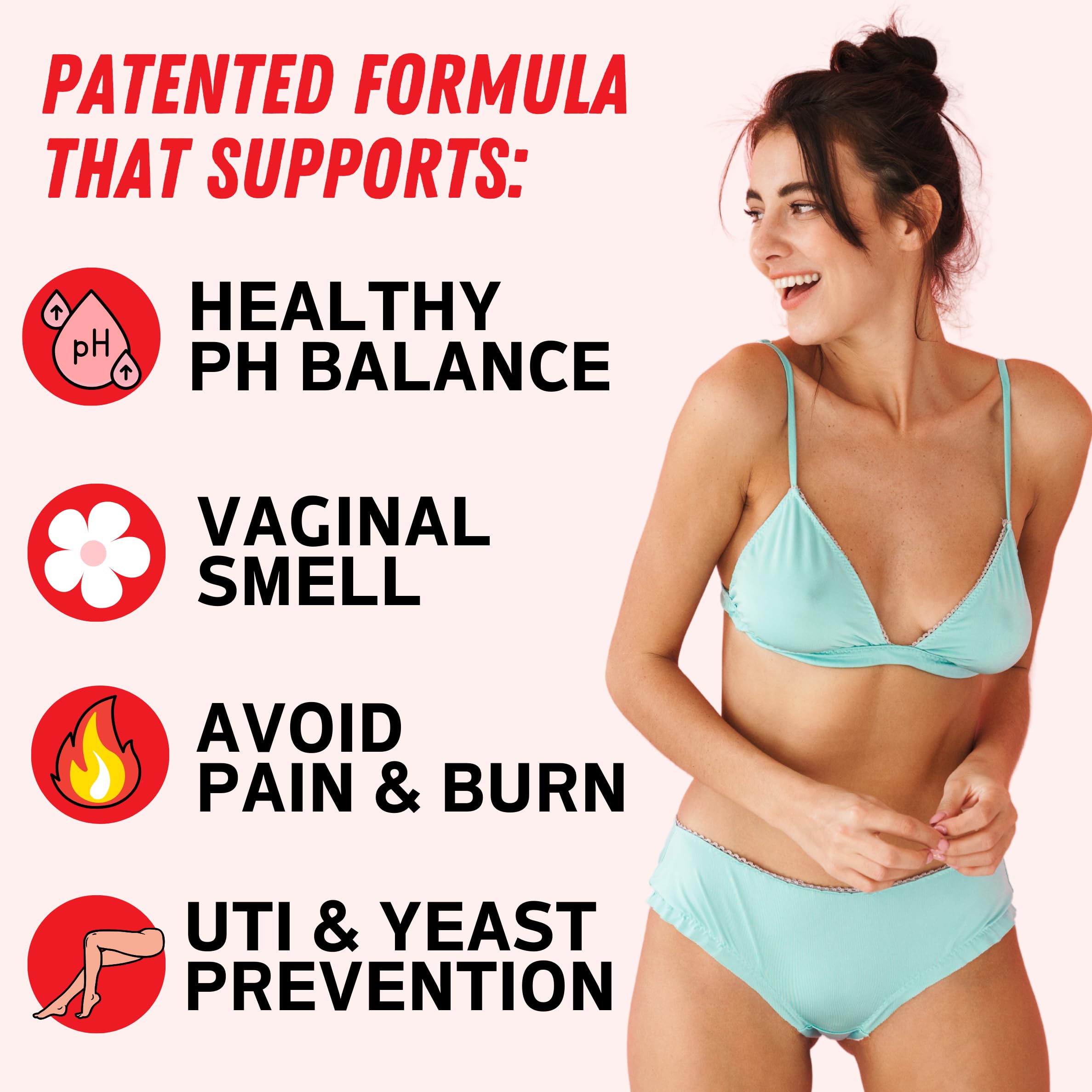 Purely Pink Prebiotic Probiotic Blend for Vaginal Health - Promote pH Balance, Healthy Flora and Odor