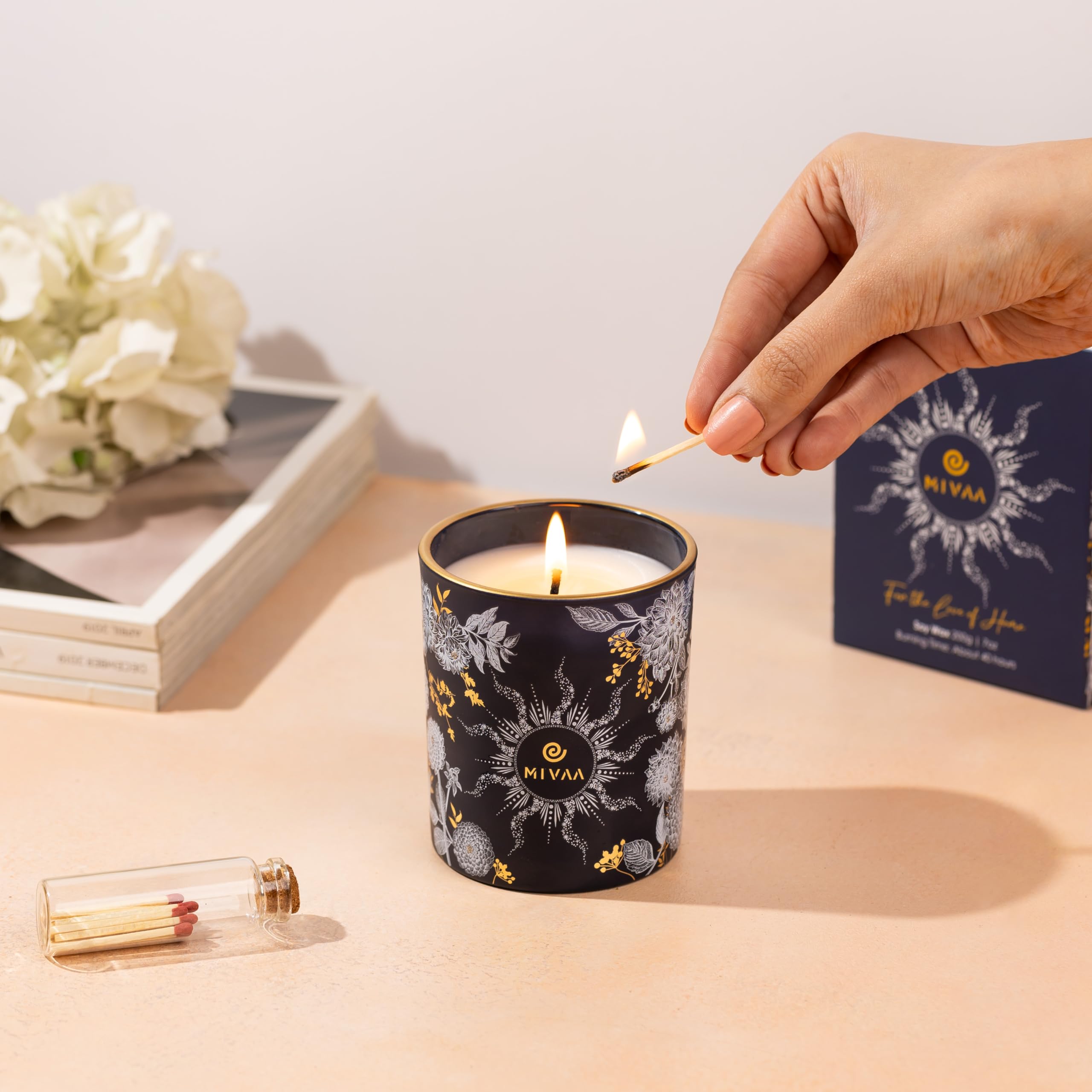 Mivaa Scented Candles - 100% Natural Soy Wax, 40 hrs Burn, Lead-Free Wicks, Holiday, Fall, Winter