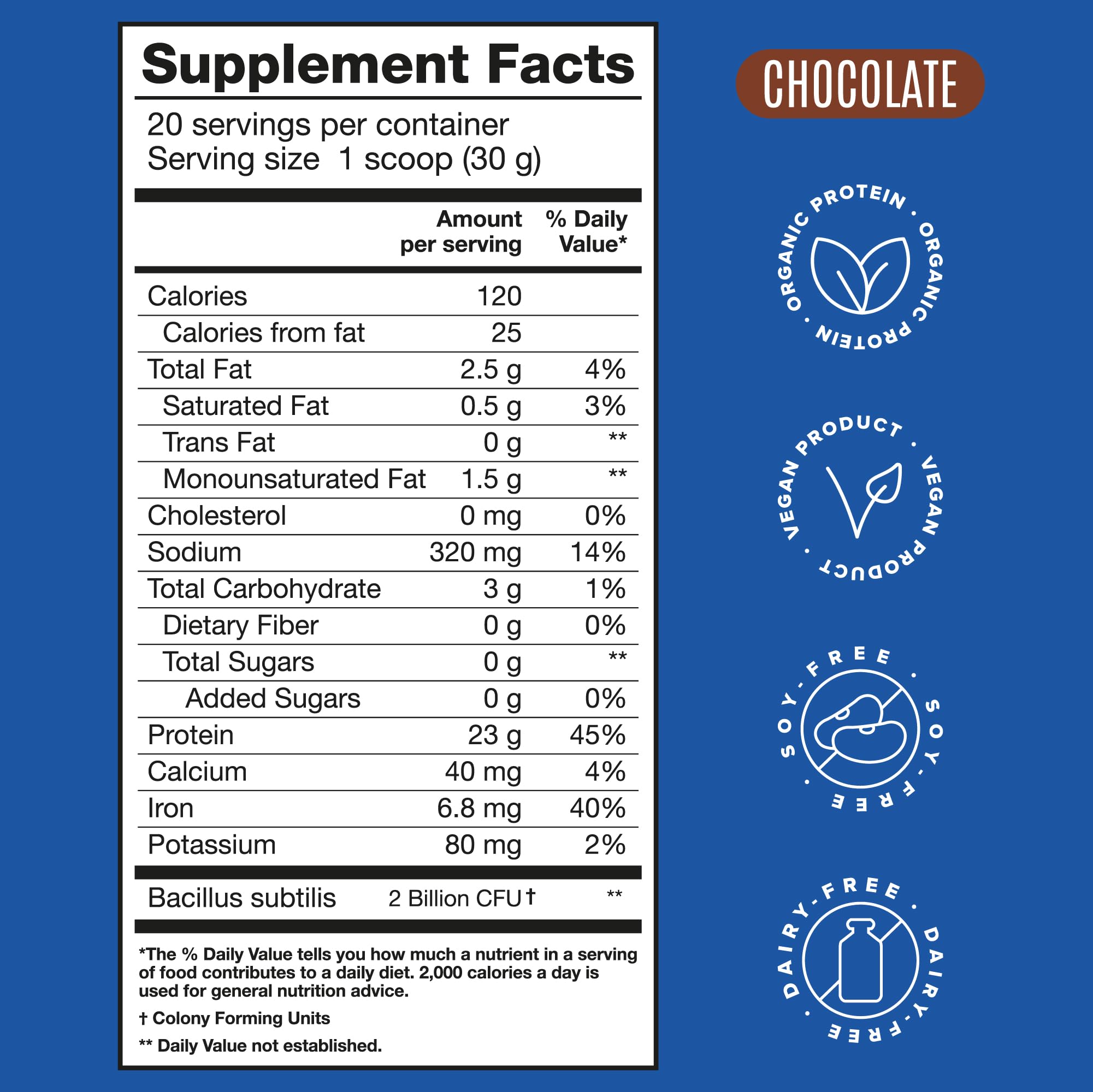 BIRDMAN Falcon Vegan Protein Powder Organic, Stevia & Sugar Free, Plant Based Protein