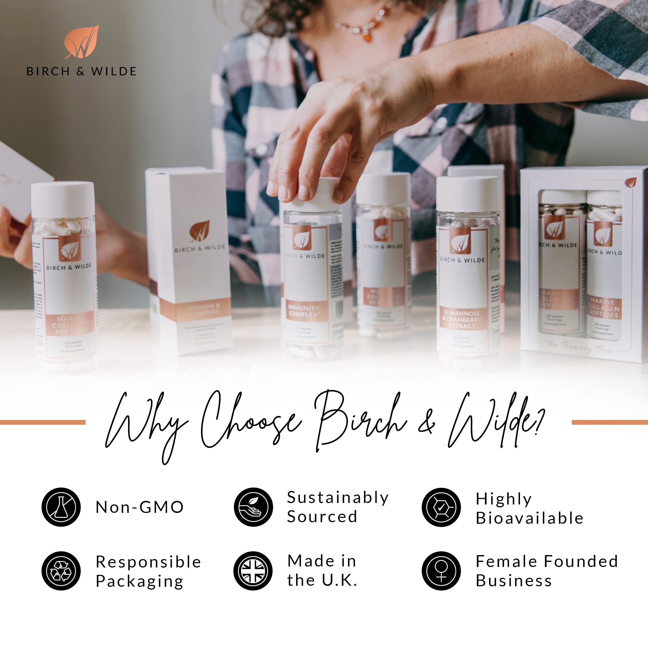 Marine Collagen Peptides Capsules - Hydrolyzed Collagen Supplements for Women & Men