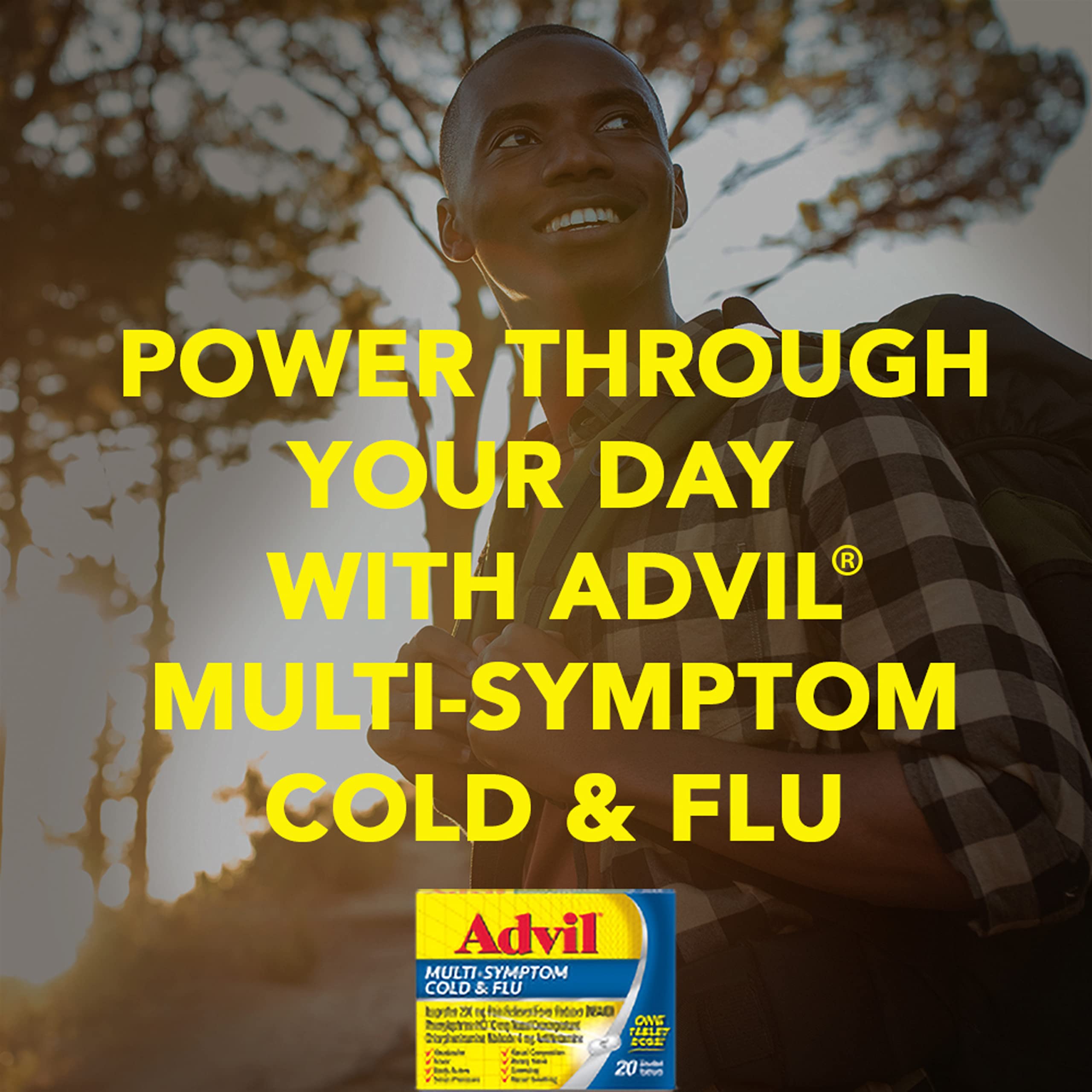 Advil Multi Symptom Cold and Flu Medicine, Cold Medicine for Adults with Ibuprofen, Phenylephrine HCL
