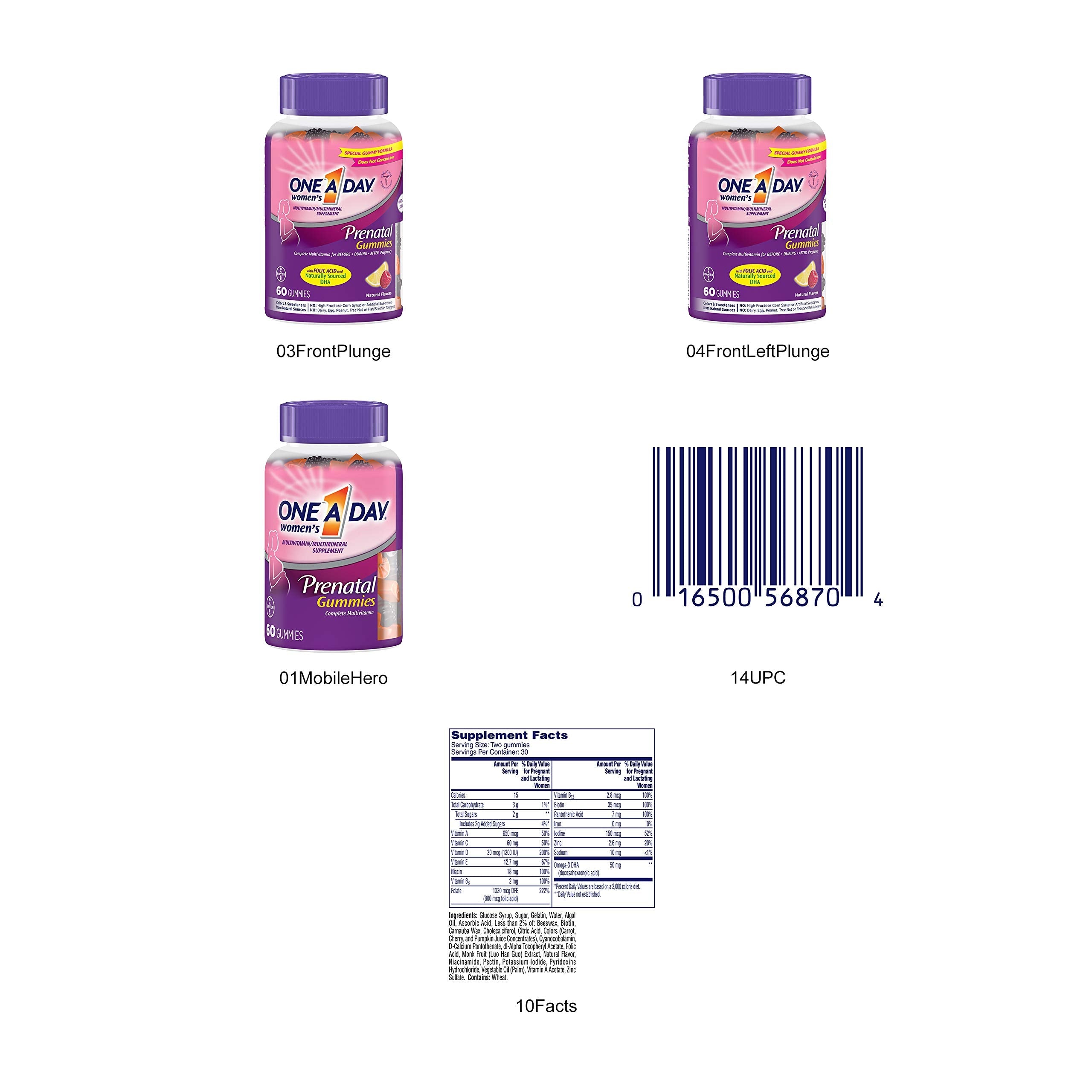 One A Day Women's Prenatal Gummies, 60 Count