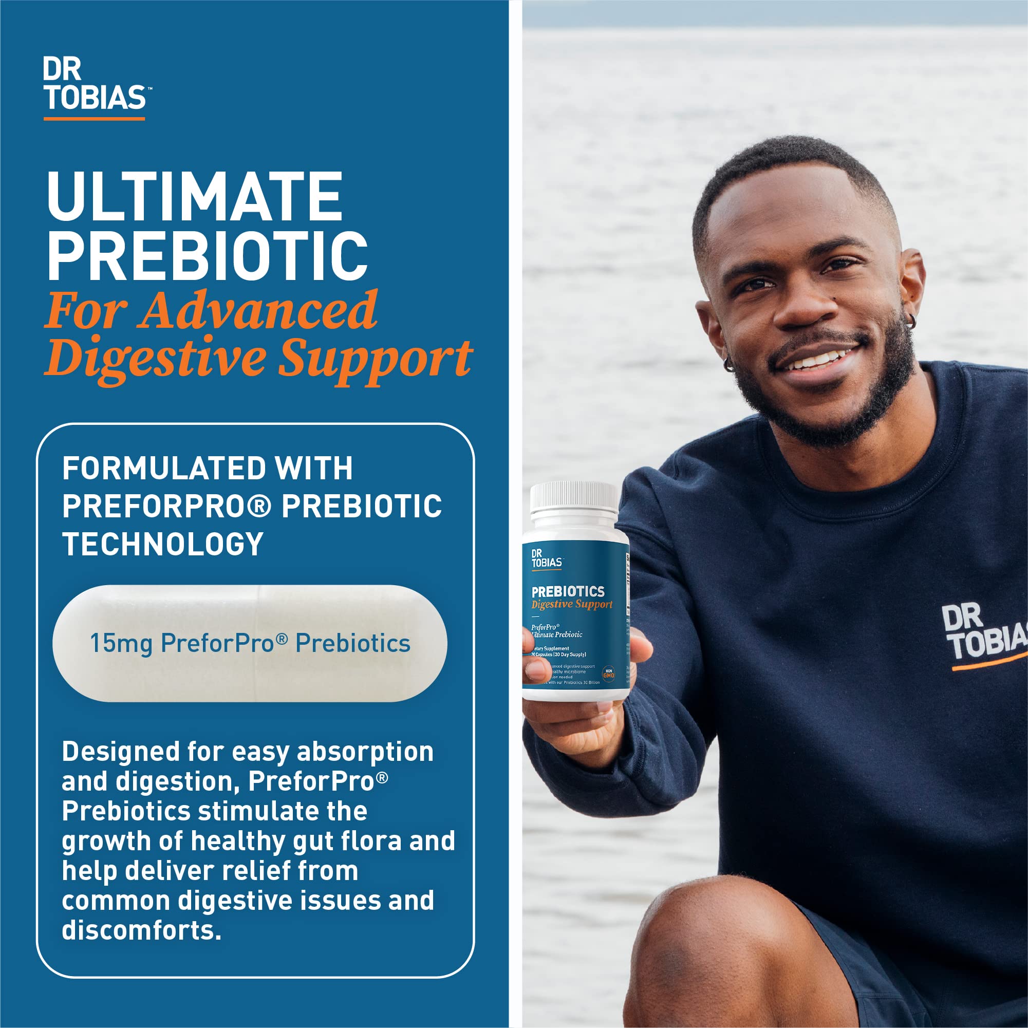 Dr. Tobias Prebiotics, Supports Digestion & Gut Health, Feed Good Probiotic Bacteria