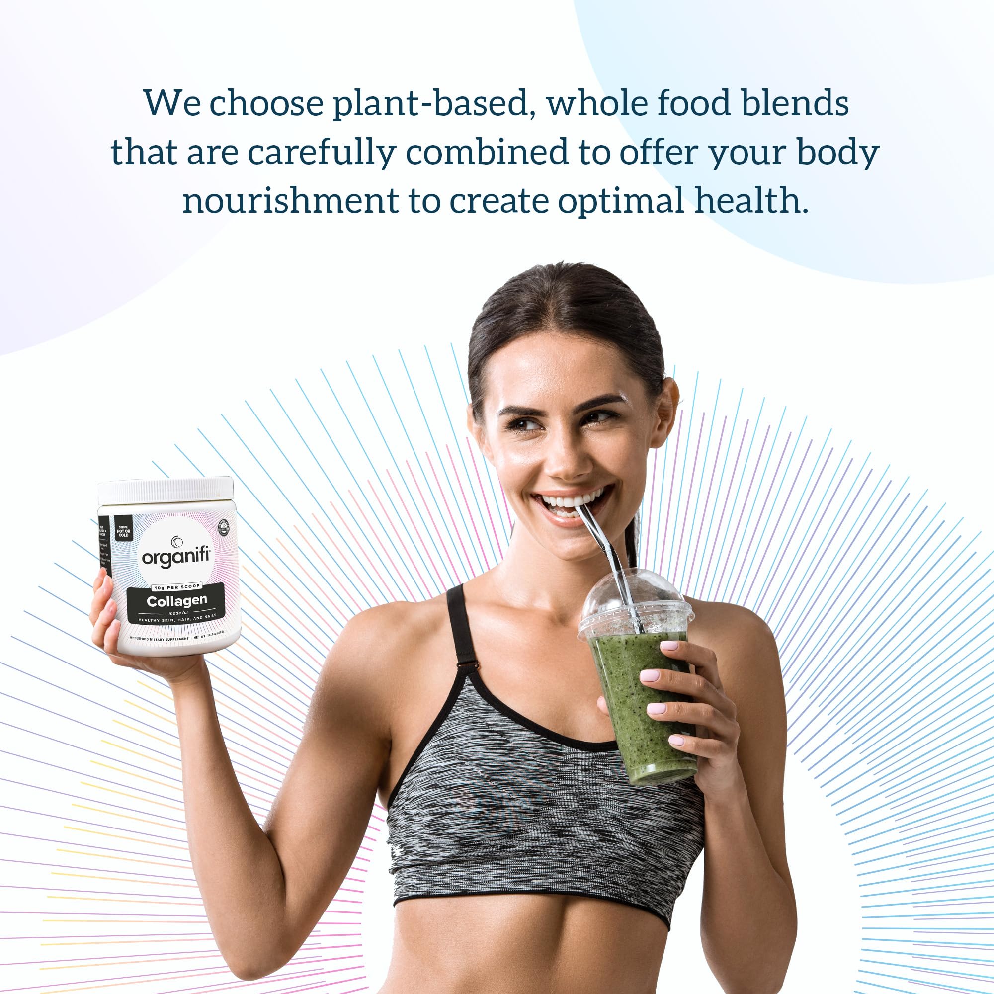 Organifi Unflavored Collagen Powder - Supports Stronger Skin, Nail, and Hair, 40 Servings