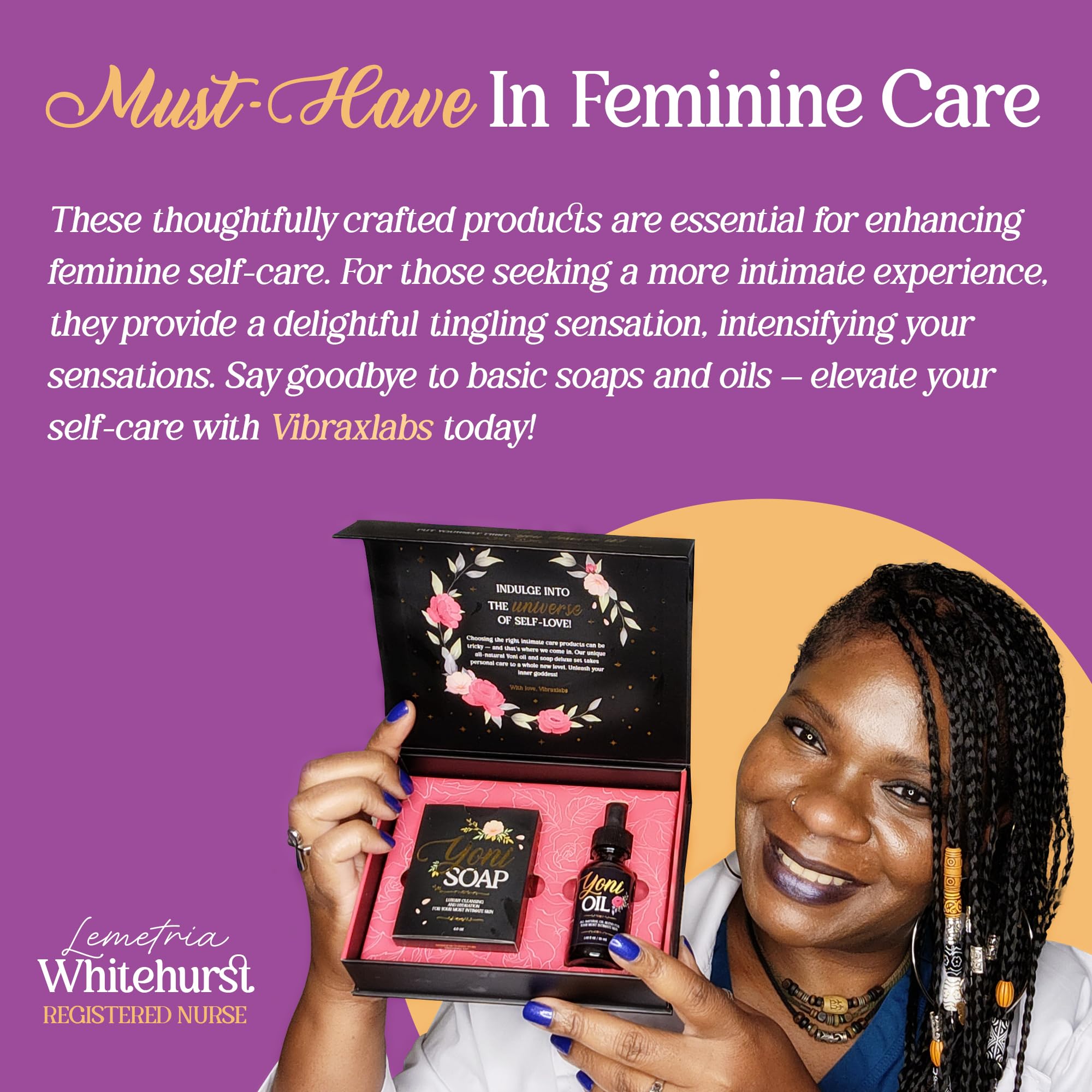 vibraxlabs Yoni Oil 1 Oz. Rose Scented Daily Feminine Wash Vulva Oil for pH Balance and Female Dryness