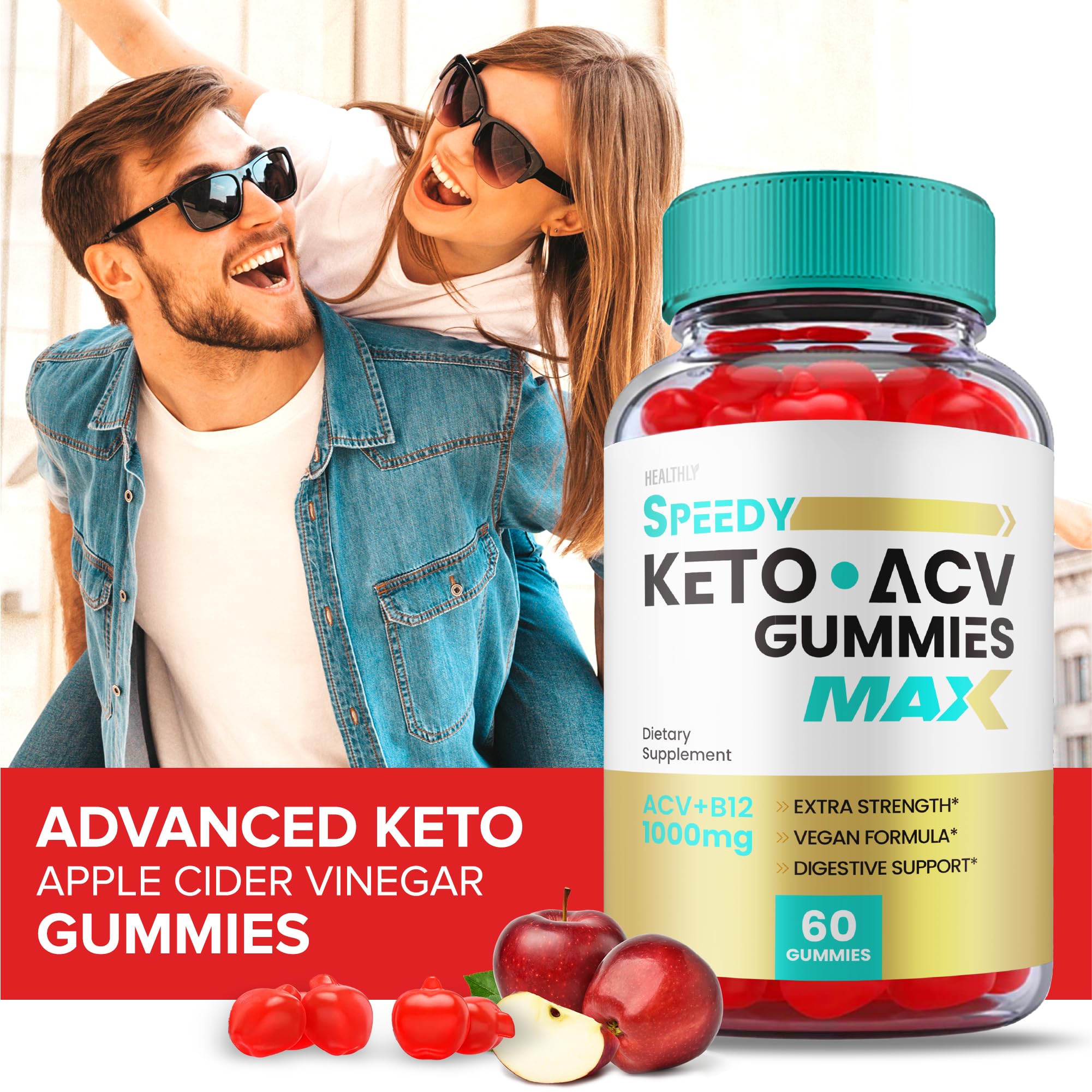 (5 Pack) Speedy Keto ACV Gummies Maximum Strength, Speedy Keto Plus ACV Gummies