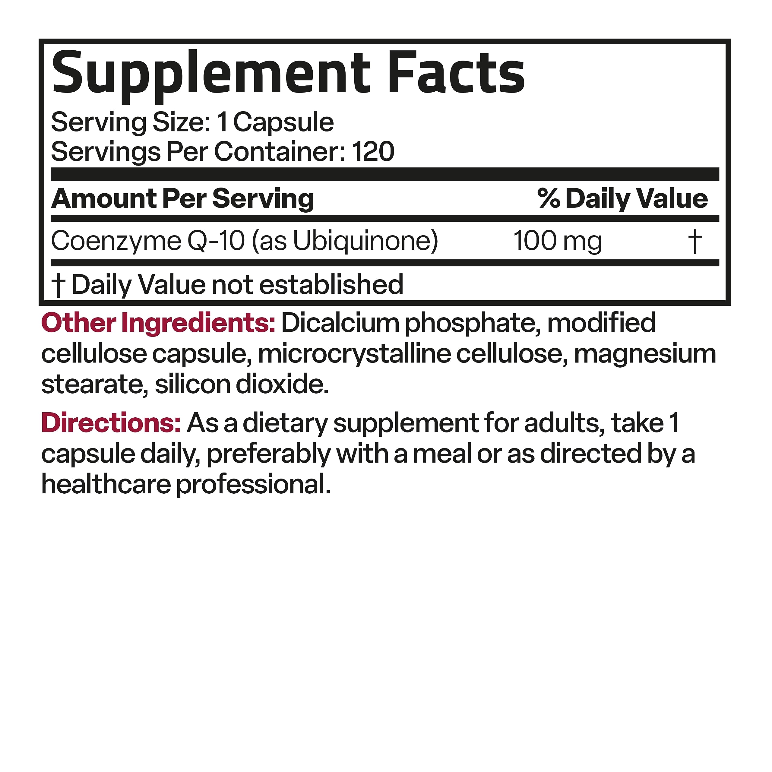 Bronson CoQ10 100 MG High Potency Cellular Energy Production, 120 Vegetarian Capsules