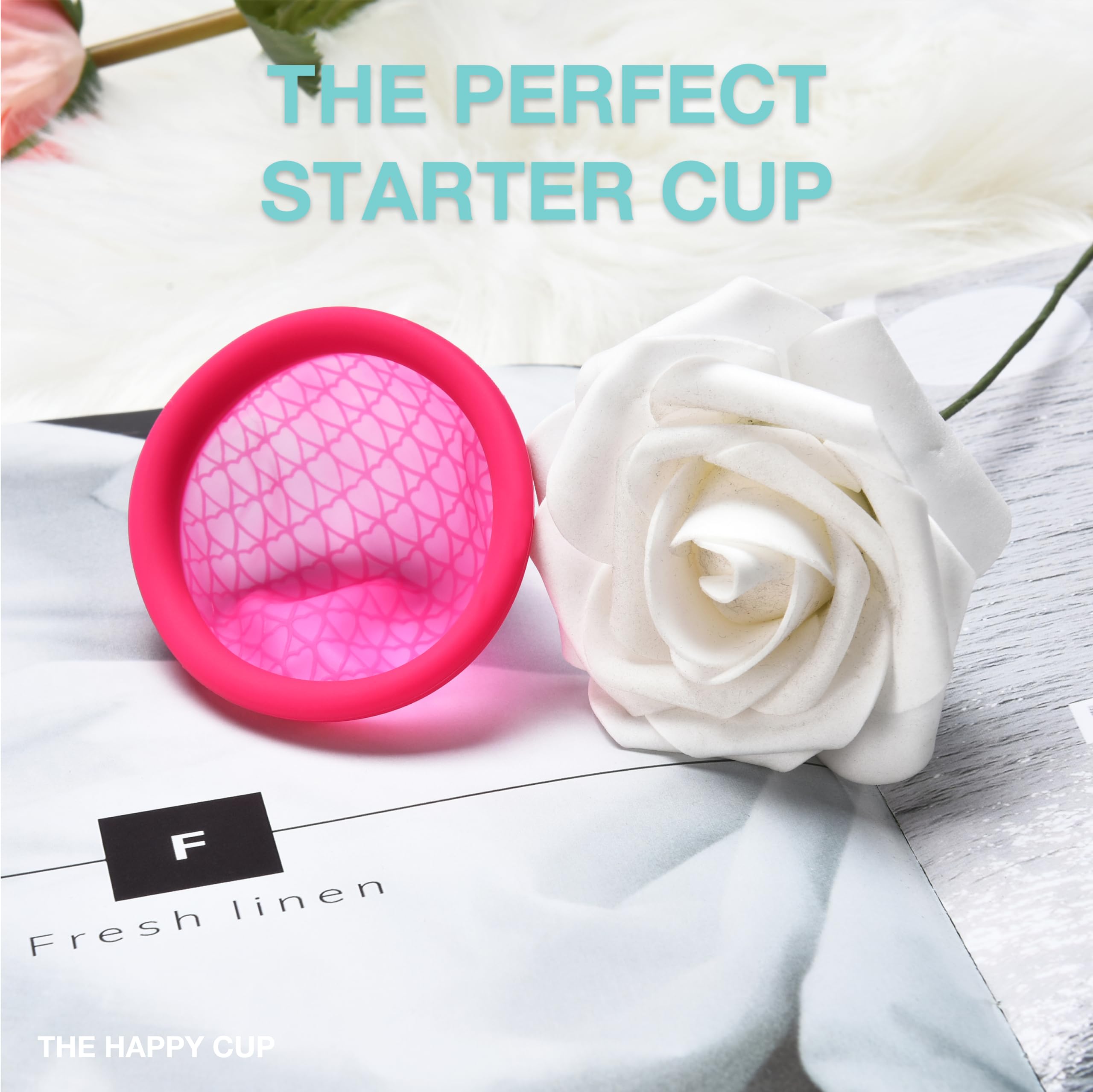 Hawwwy Reusable Menstrual Cup - Washable Period Cup with Flat-fold Compact Design