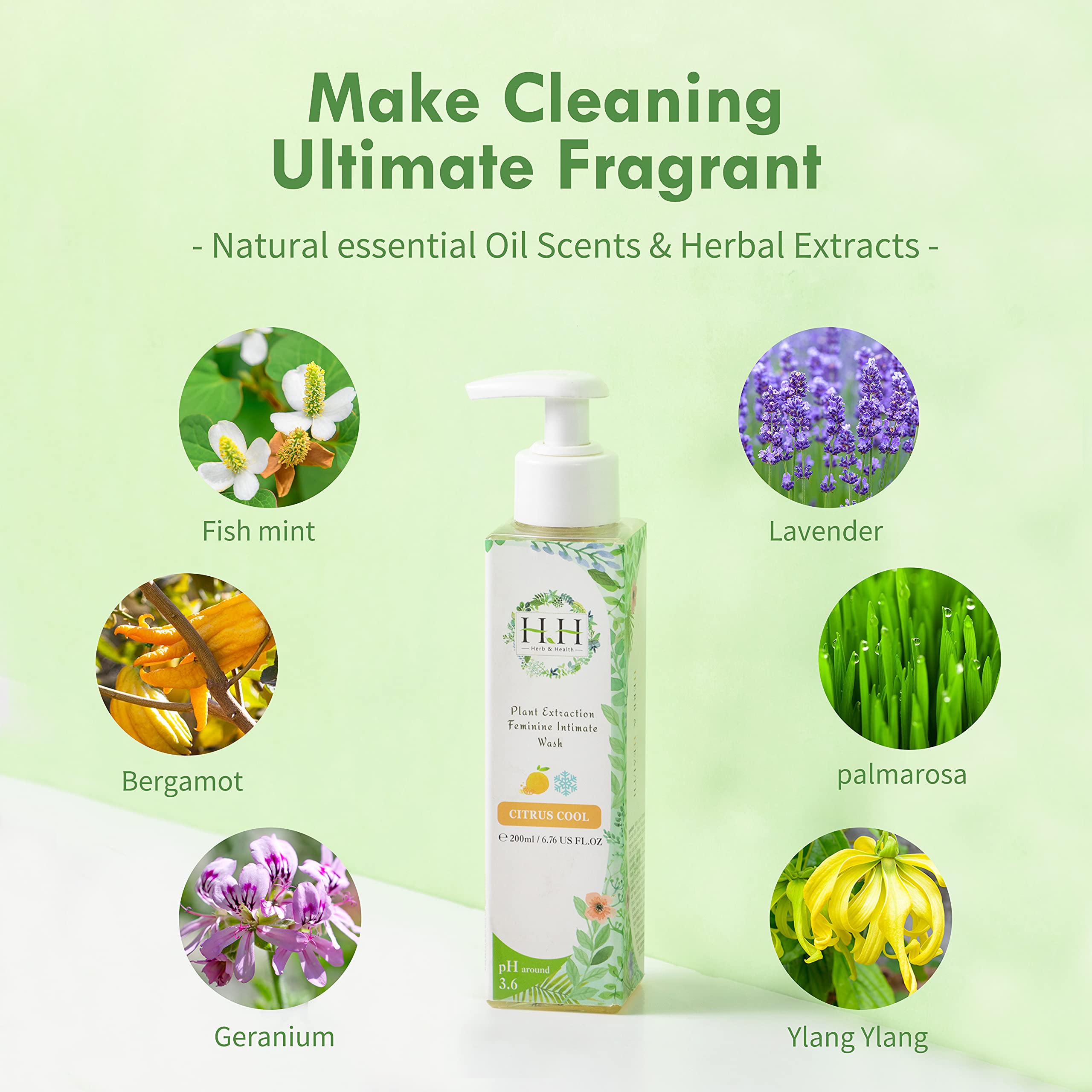 Feminine Wash+Panties Stain Remover Detergent - Natural Essential Oil Scent Vaginal Wash Women