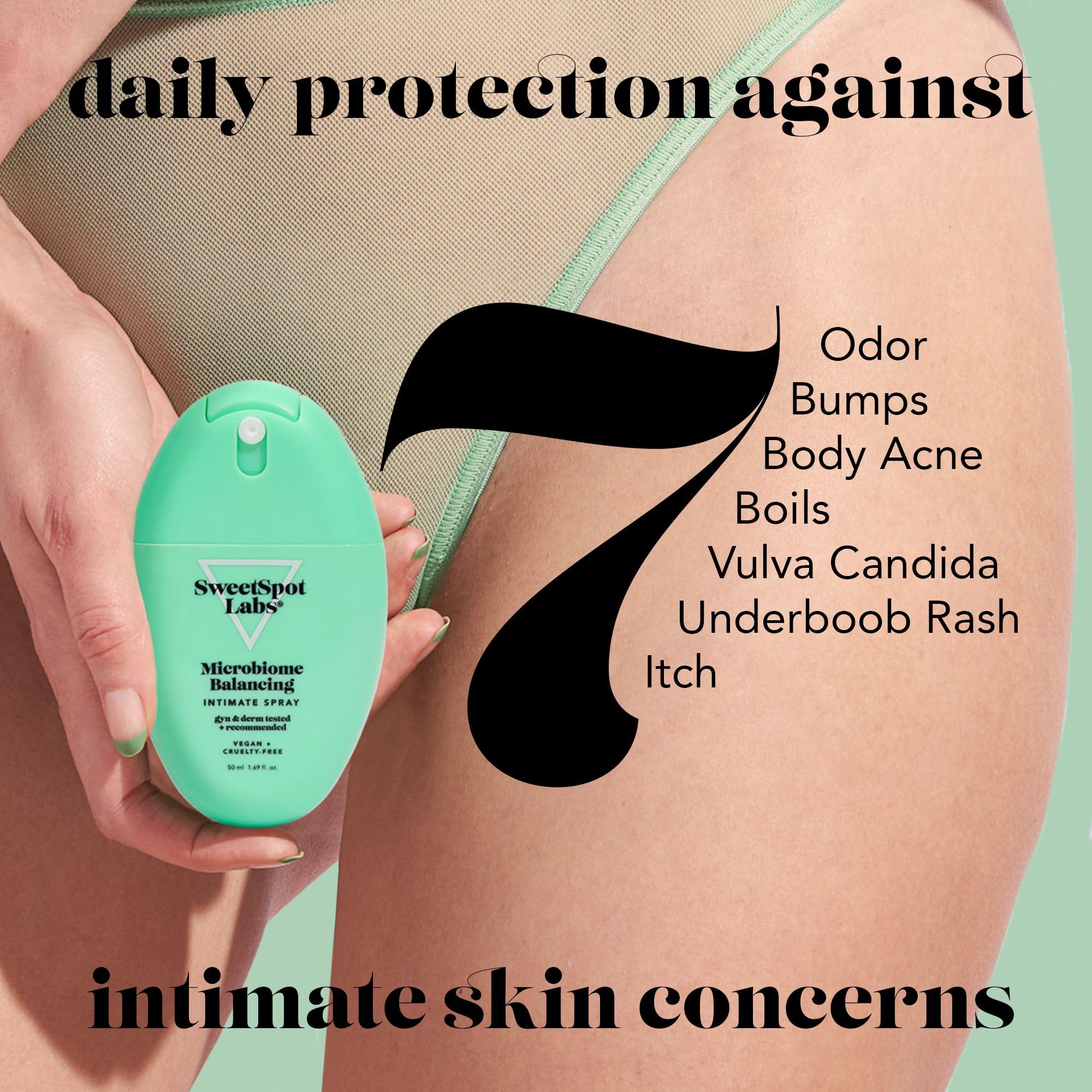 SweetSpot Labs Microbiome Balancing Feminine Spray, Deodorant Spray for External Vaginal Odor & pH