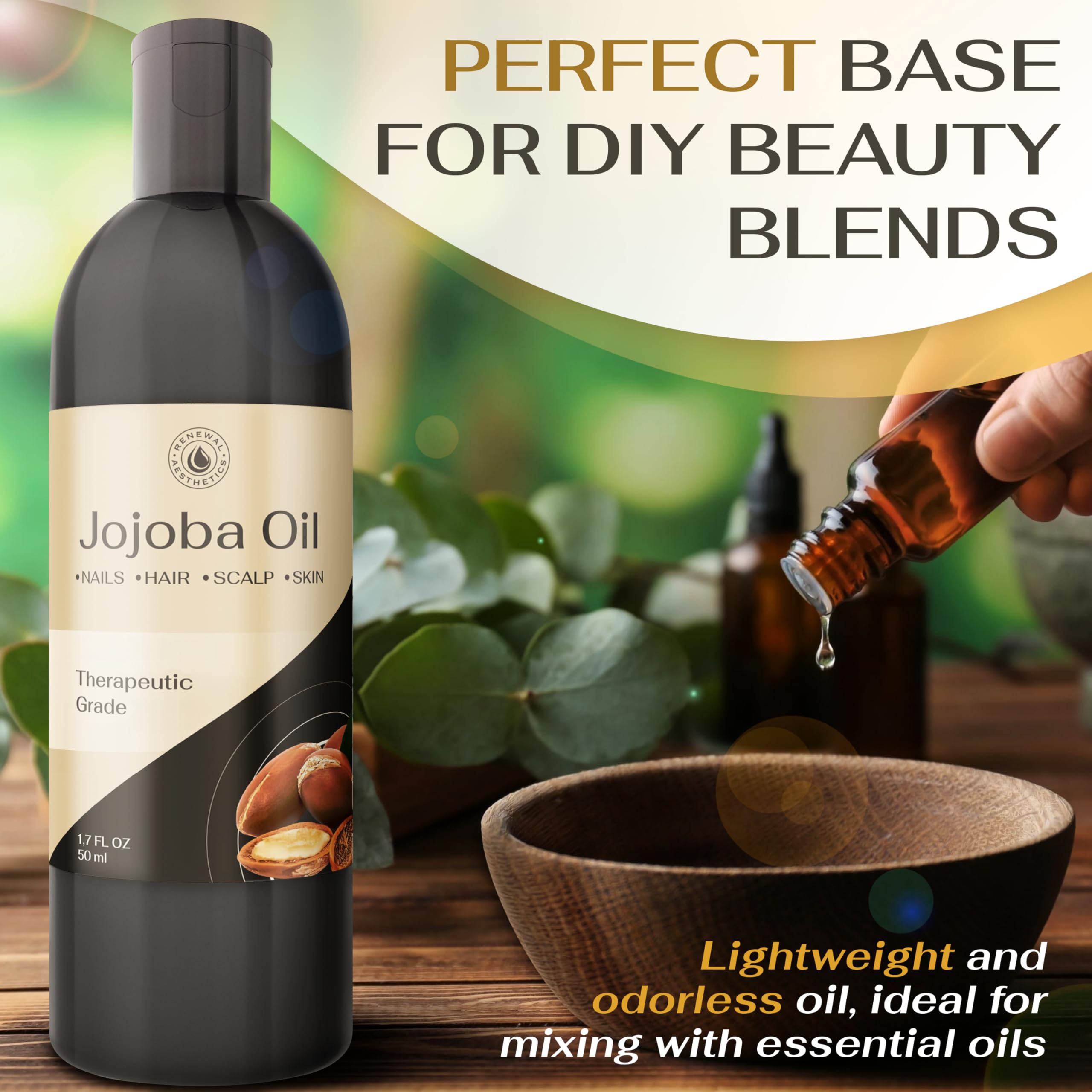 Sweet Oil - Hair and Skin Softener, Organic Natural Carrier Body Oil, Carrier Oil for Essential Oils - Massage Oil