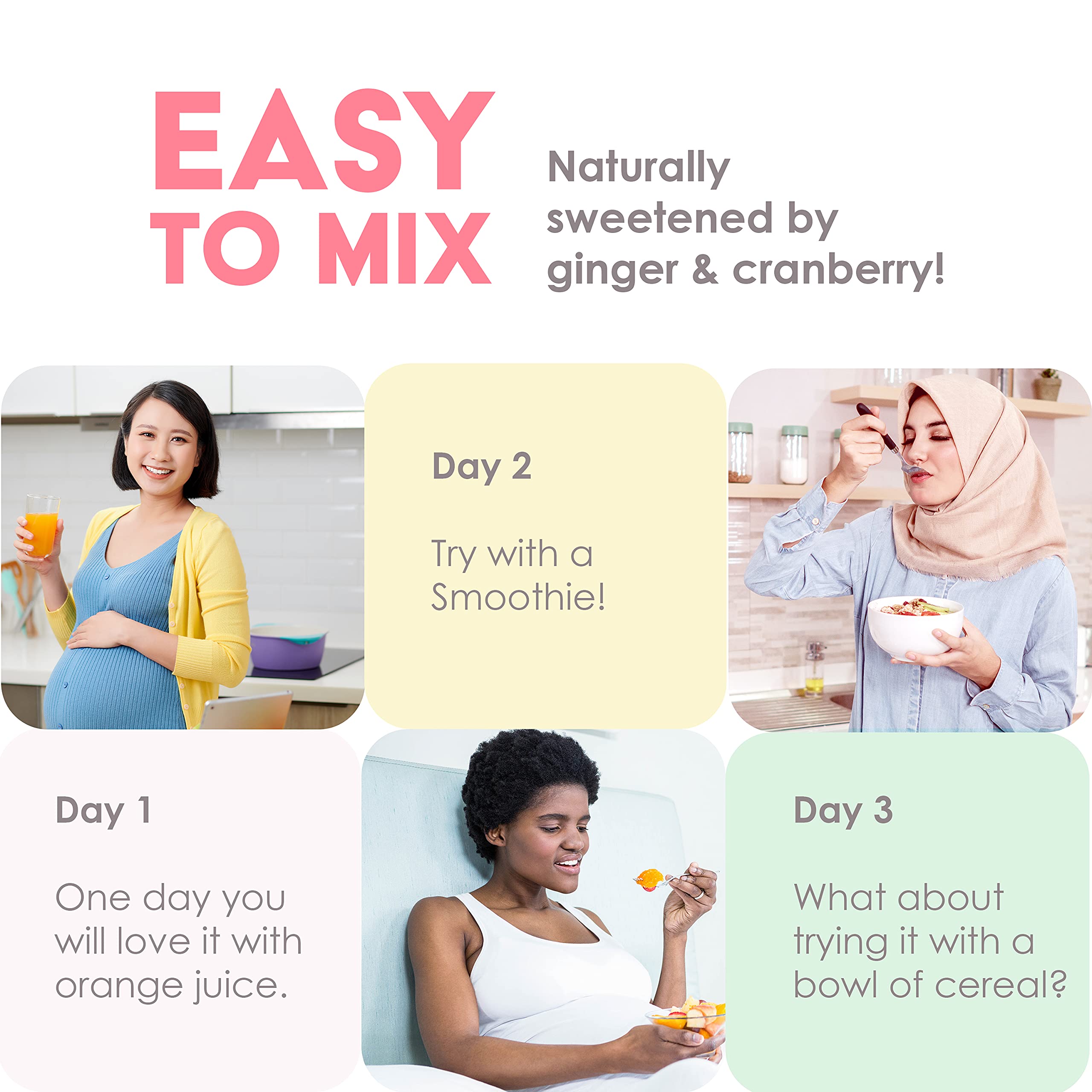 Liquid Prenatal Vitamins for Women - Iron, Natural Folic Acid, Folate, Vitamin D, E, B6