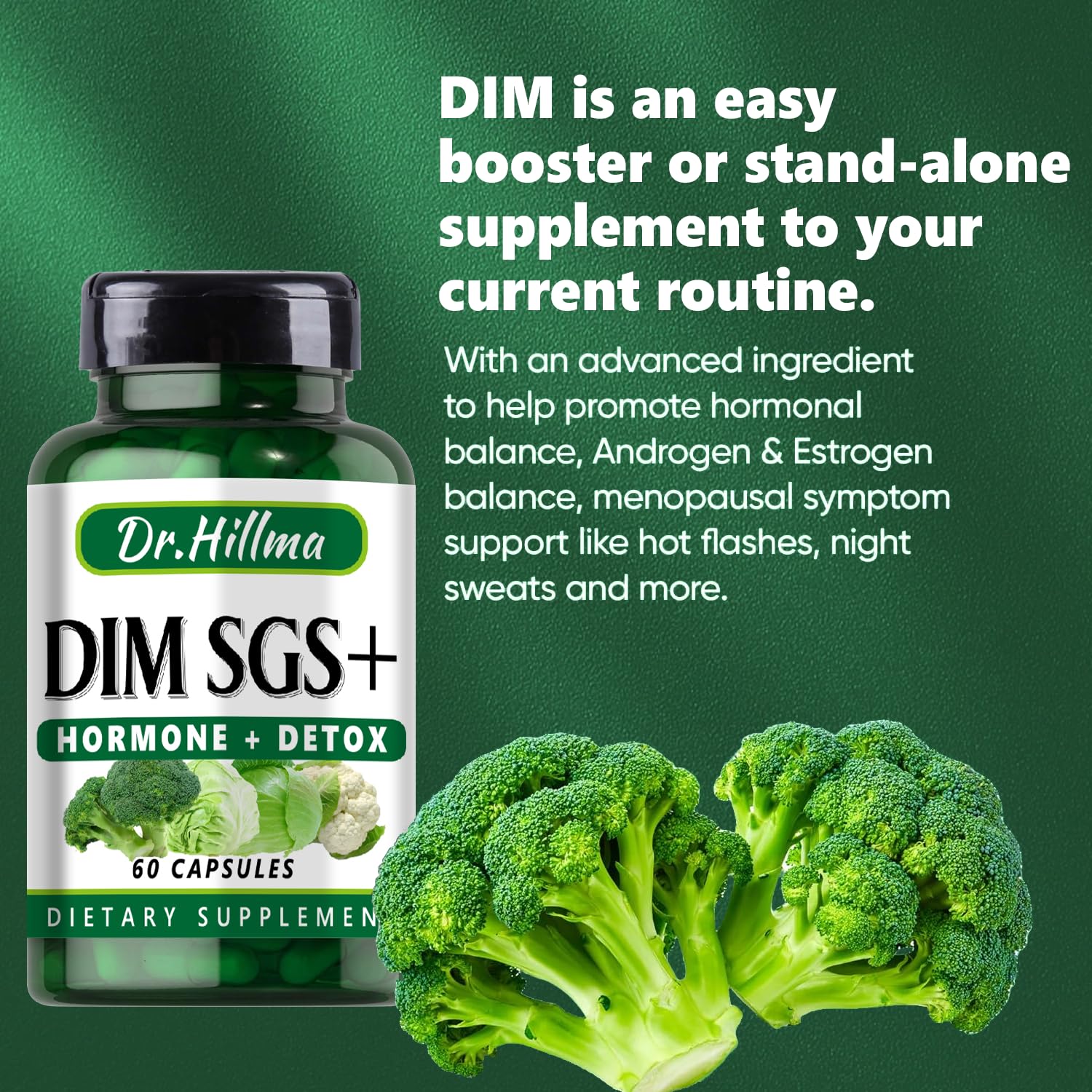 DIM Supplement 200mg Balance Your Hormones Naturally | Hormonal Harmony for Women & Men