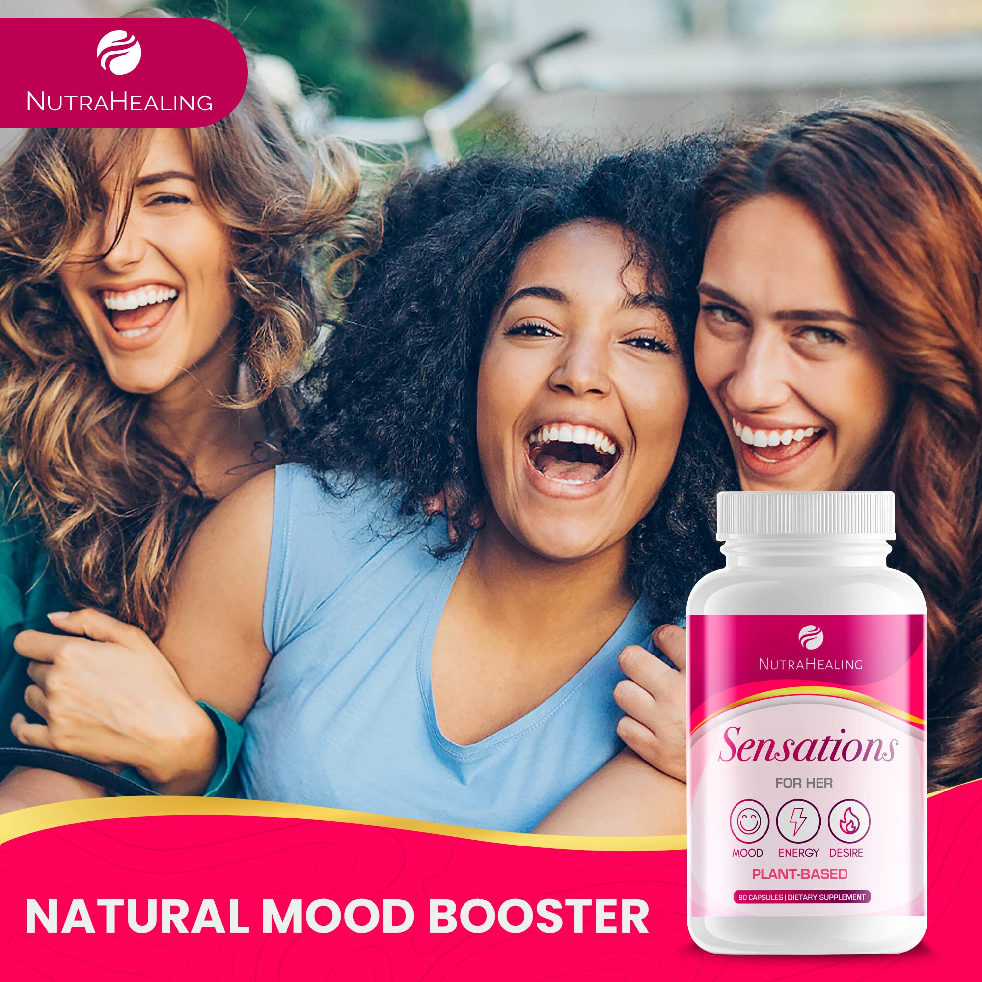 Sensations - Hormone Balance for Women | Mood, Energy & Libido Booster | Natural Plant-Based