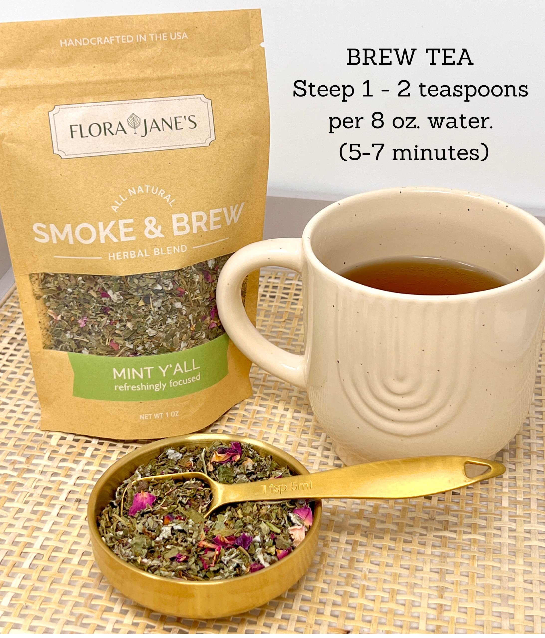 Smoke & Brew - Sweet Dreams Blend for Relaxation and Sleep - Caffiene Free Tea and Smoke Blend