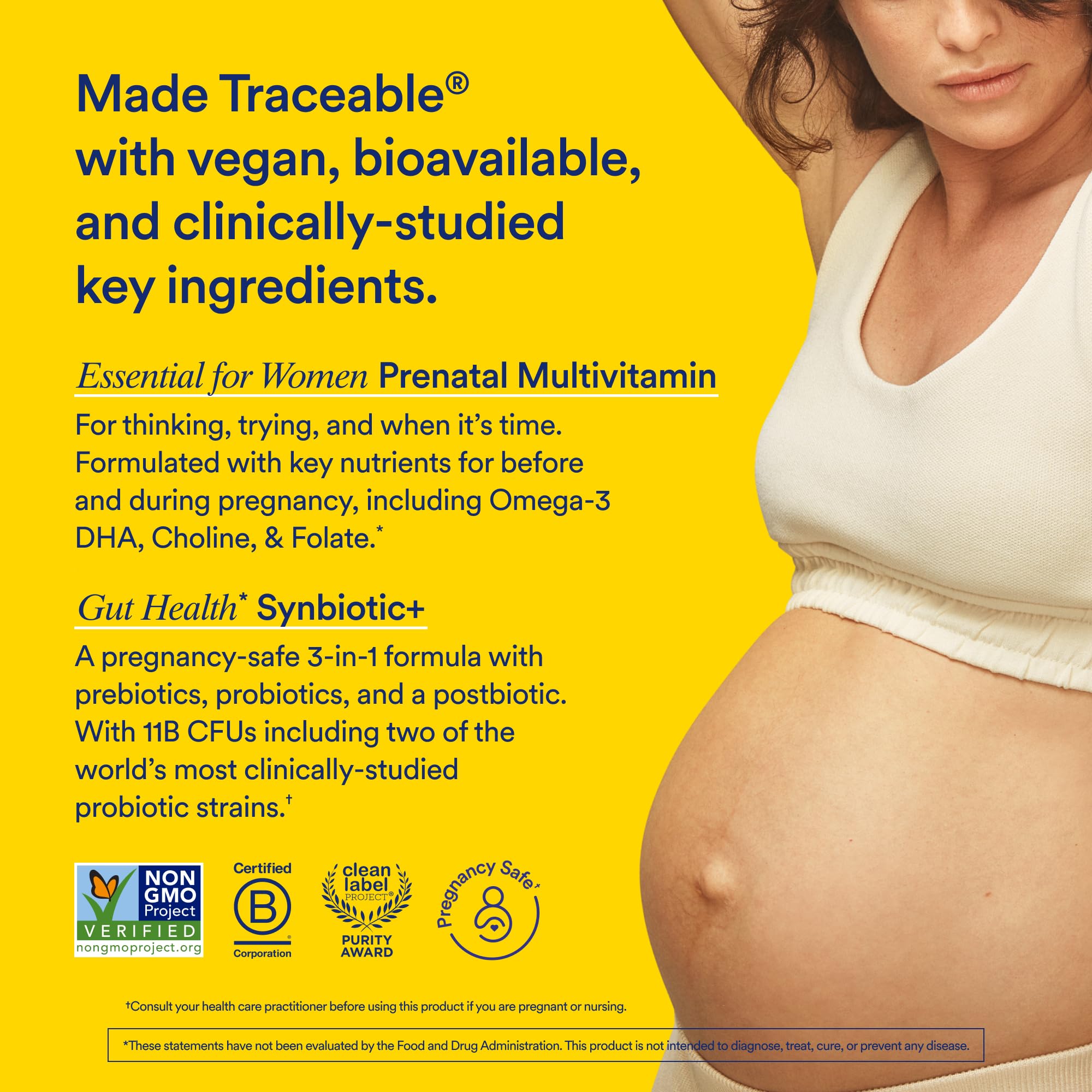 Ritual Prenatal Multivitamin and Gut Duo Supplements with Prenatal Vitamins and Synbiotic+