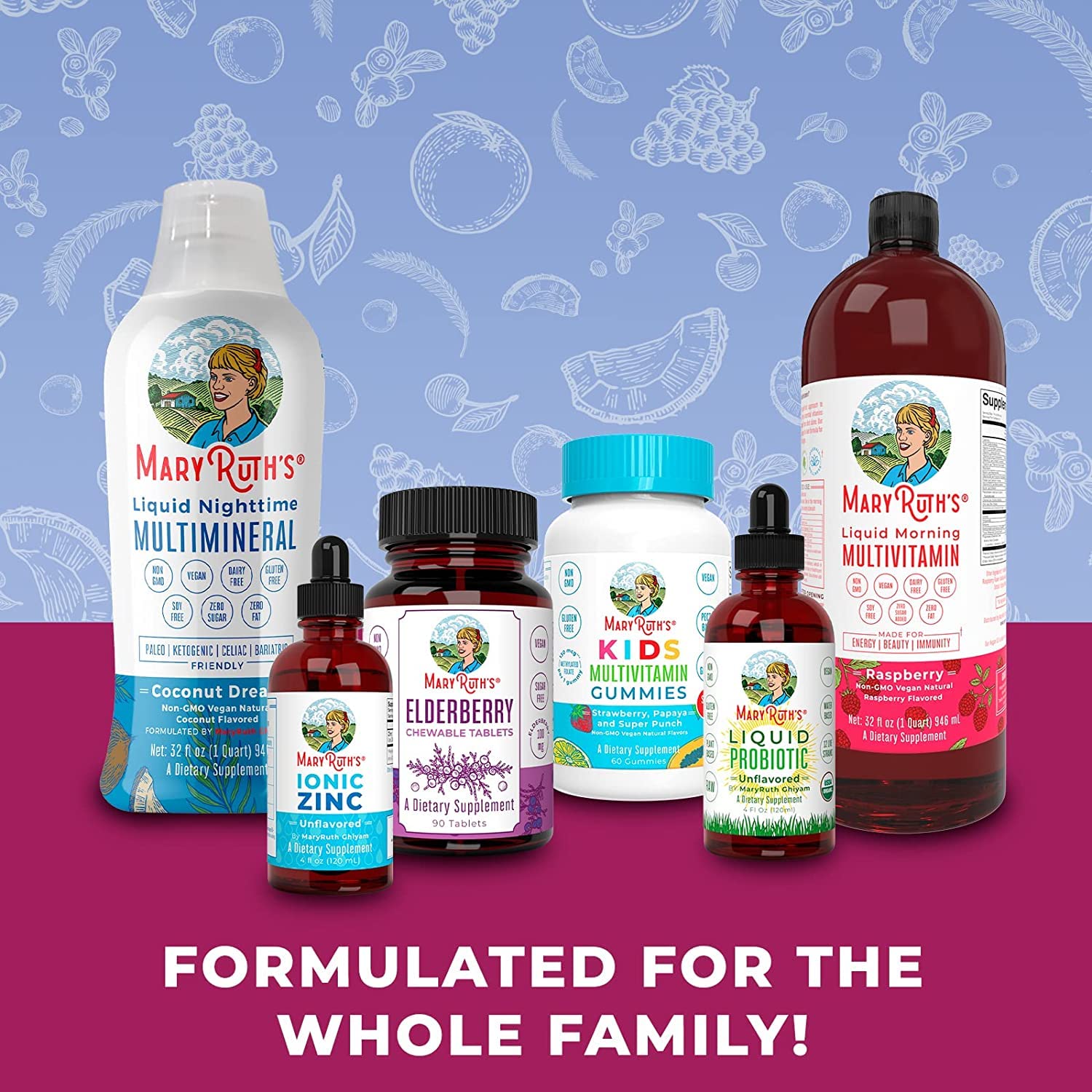 MaryRuth Organics Prenatal & Postnatal Liposomal Multivitamin Women, Sugar Free Liquid Vitamin
