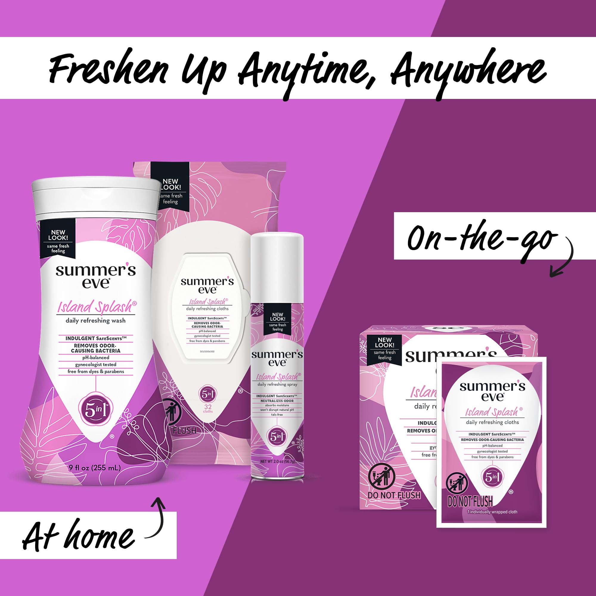 Summer's Eve Island Splash Refreshing Daily All Over Feminine Body Wash, Removes Odor