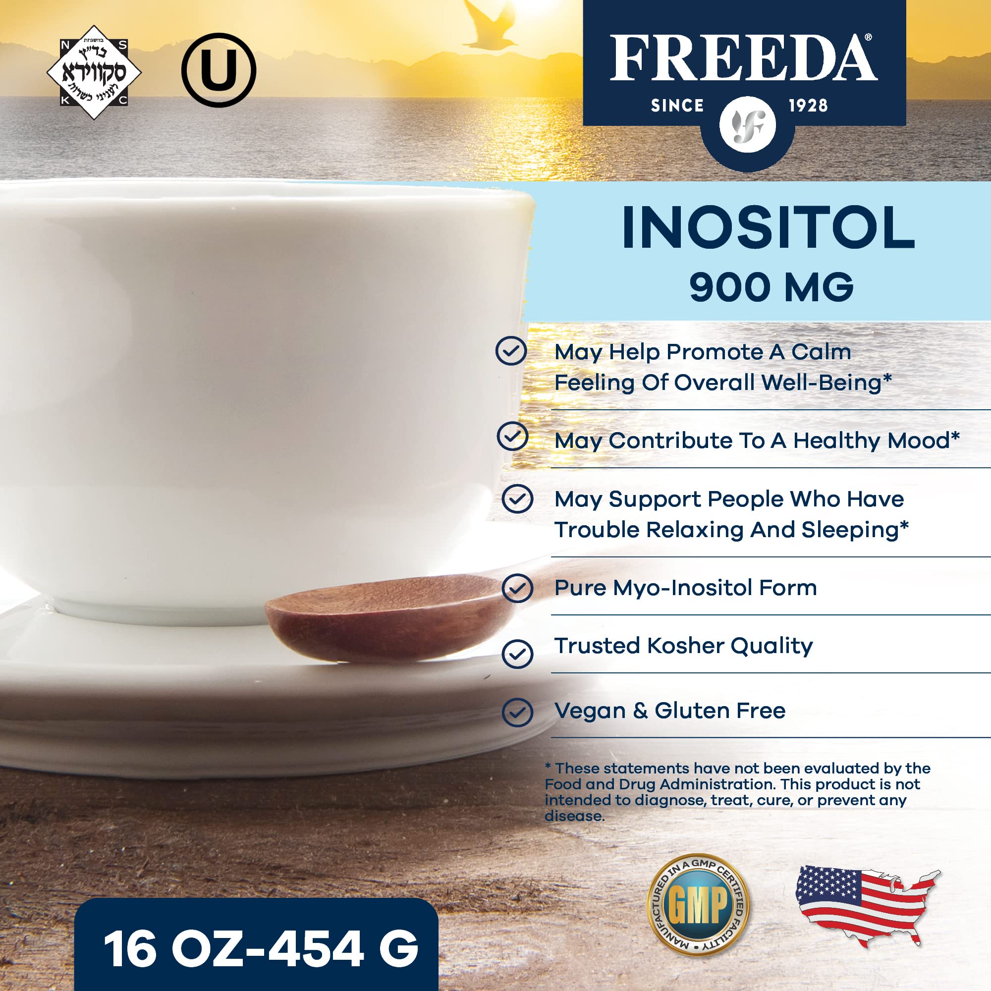 FREEDA Inositol Powder from Myo-Inositol - Hormone Balance for Women - PCOS Supple
