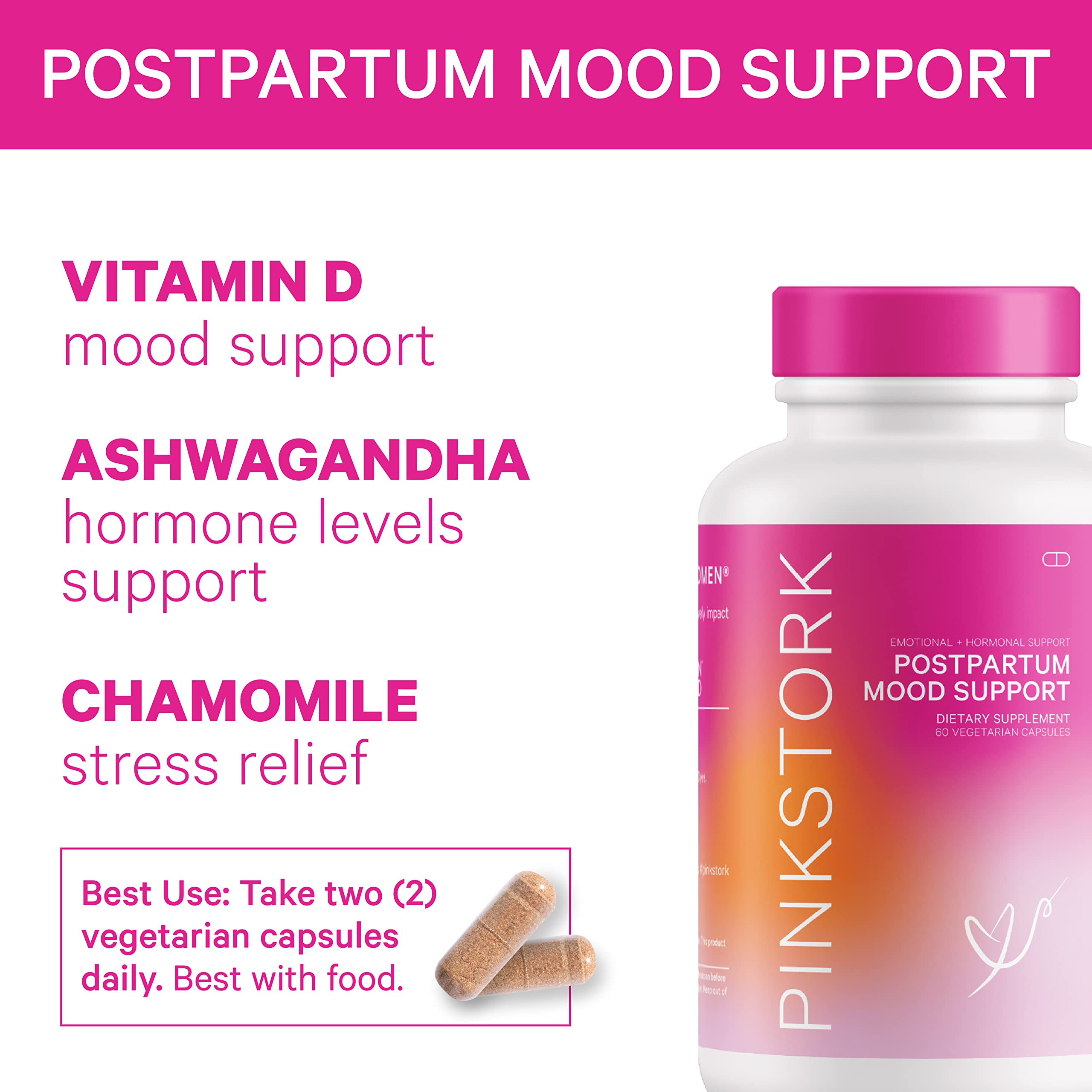 Pink Stork New Mom Necessities Bundle: Postnatal Vitamin with DHA and Folic Acid, Lactation Probiotic