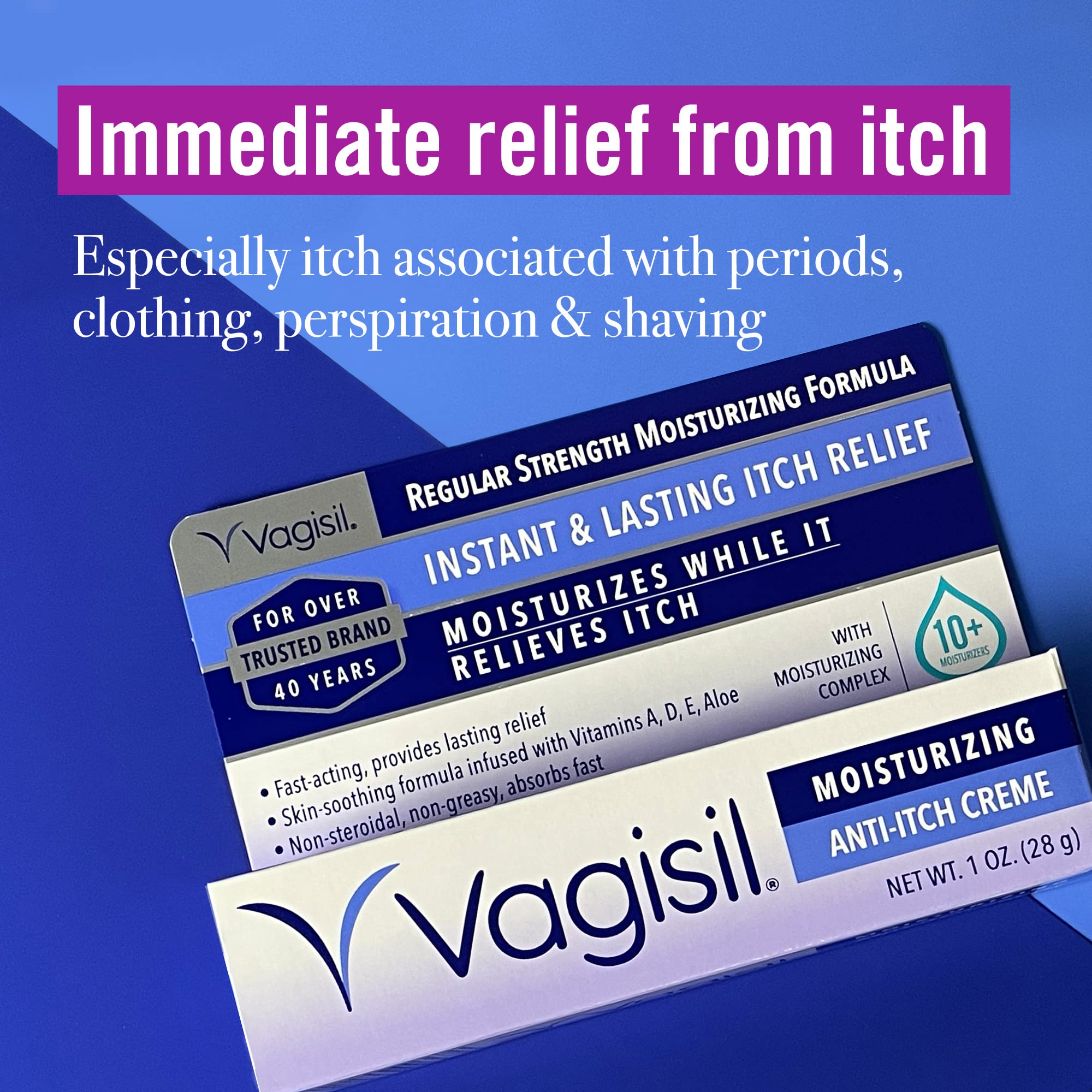 Vagisil Regular Strength Anti-Itch Feminine Cream for Women, Gynecologist Tested