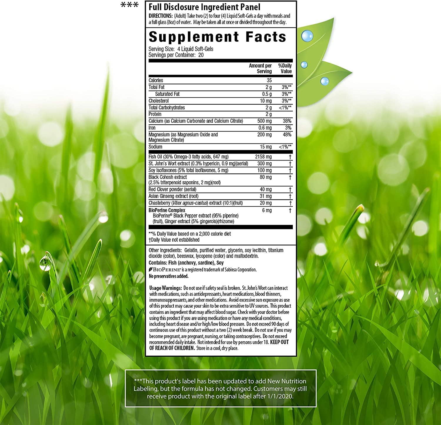 Irwin Naturals EstroPause Menopause & Women's Health Support Supplement