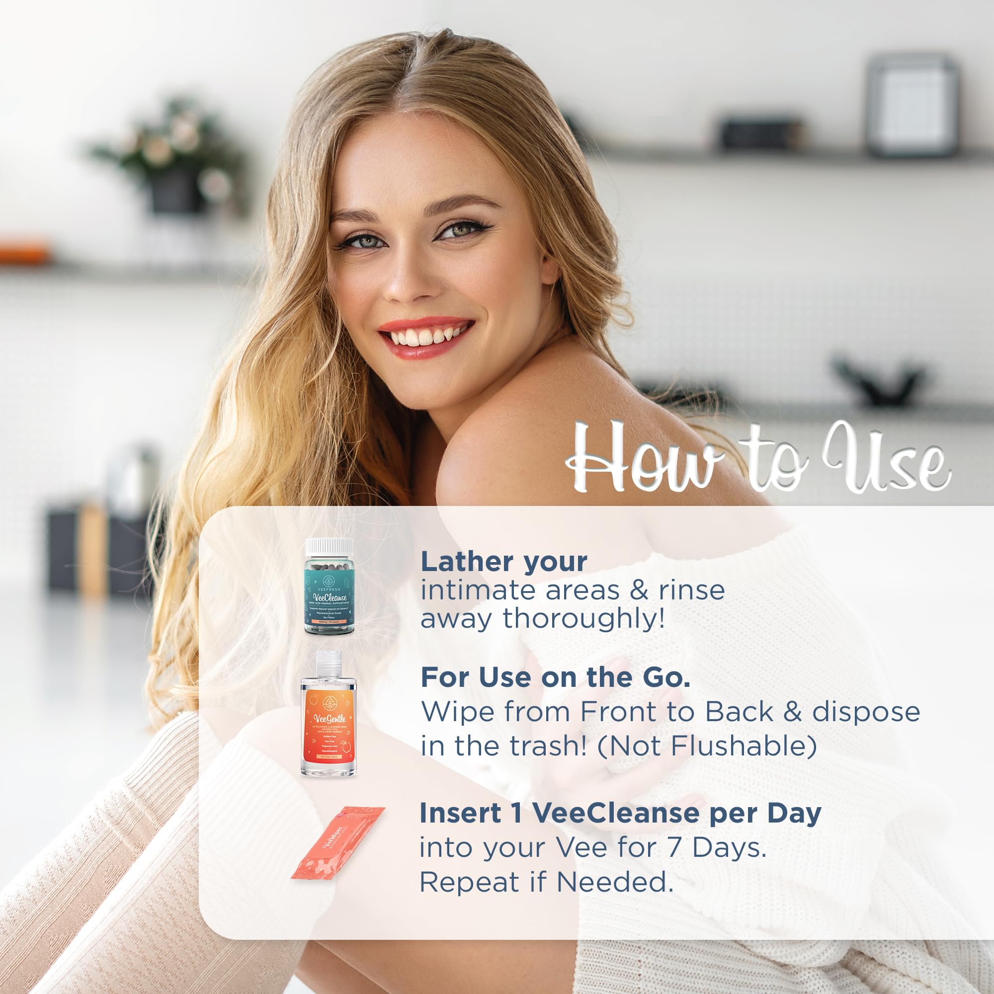 VeeFresh VeePower Bundle - A Convenient Feminine Care Bundle for Any-Time Freshness & Odor Control