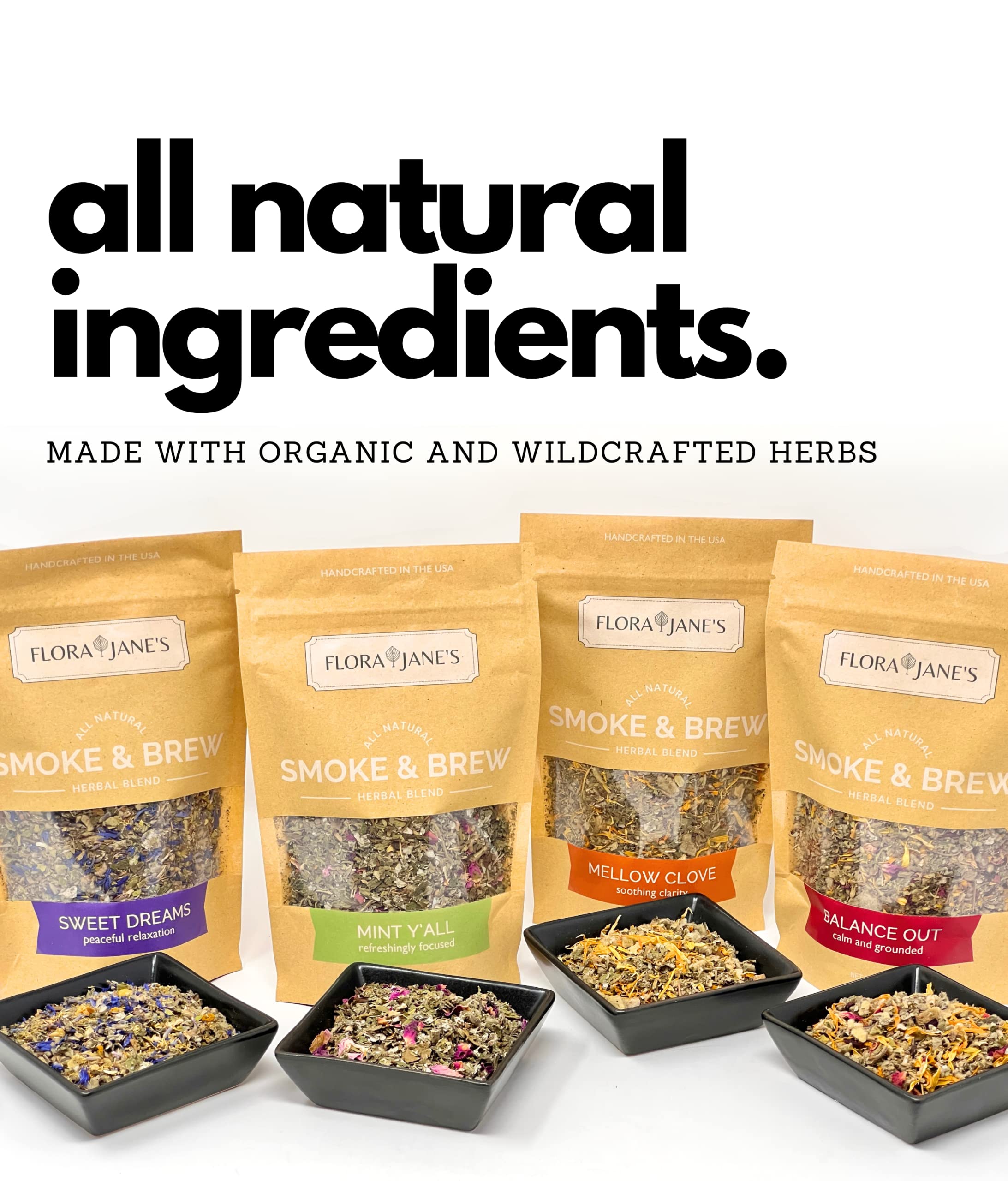 Smoke & Brew - Sweet Dreams Blend for Relaxation and Sleep - Caffiene Free Tea and Smoke Blend