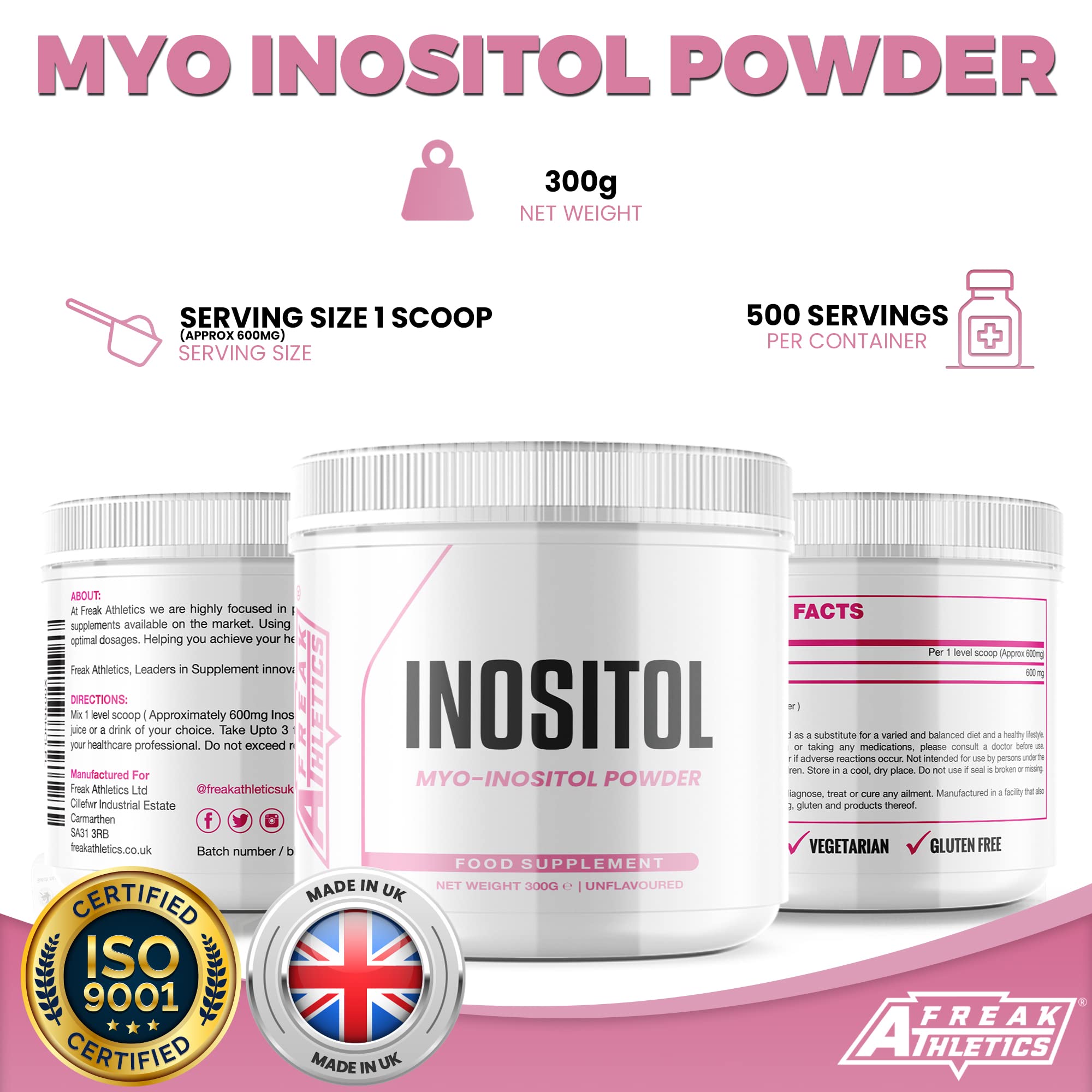 Inositol (Myo-Inositol) Powder 300g | Premium Myo Inositol Powder - Supports Women