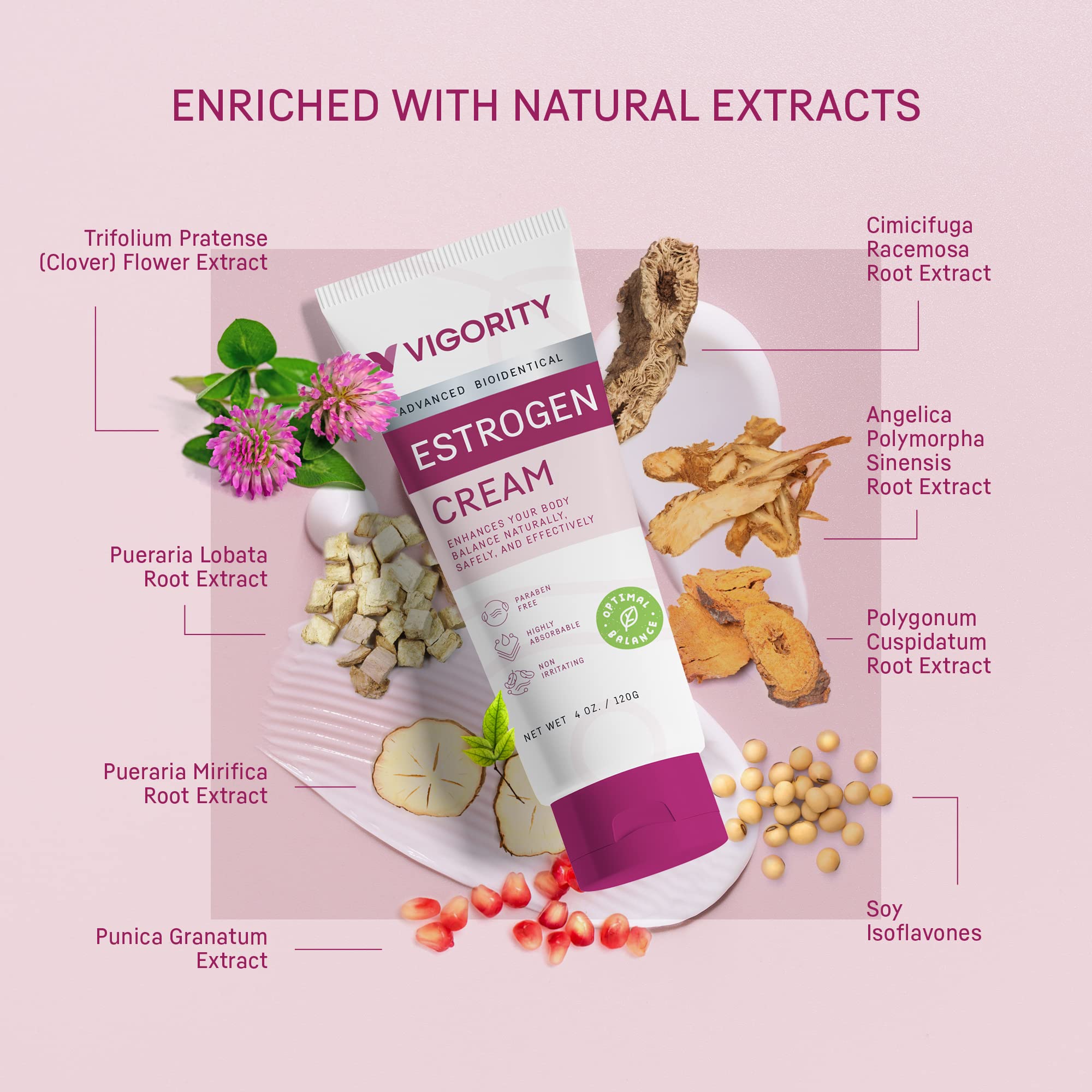 Estrogen Cream For Women, Natural Bioidentical, Hot Flashes Menopause Relief, Estrogen Cream