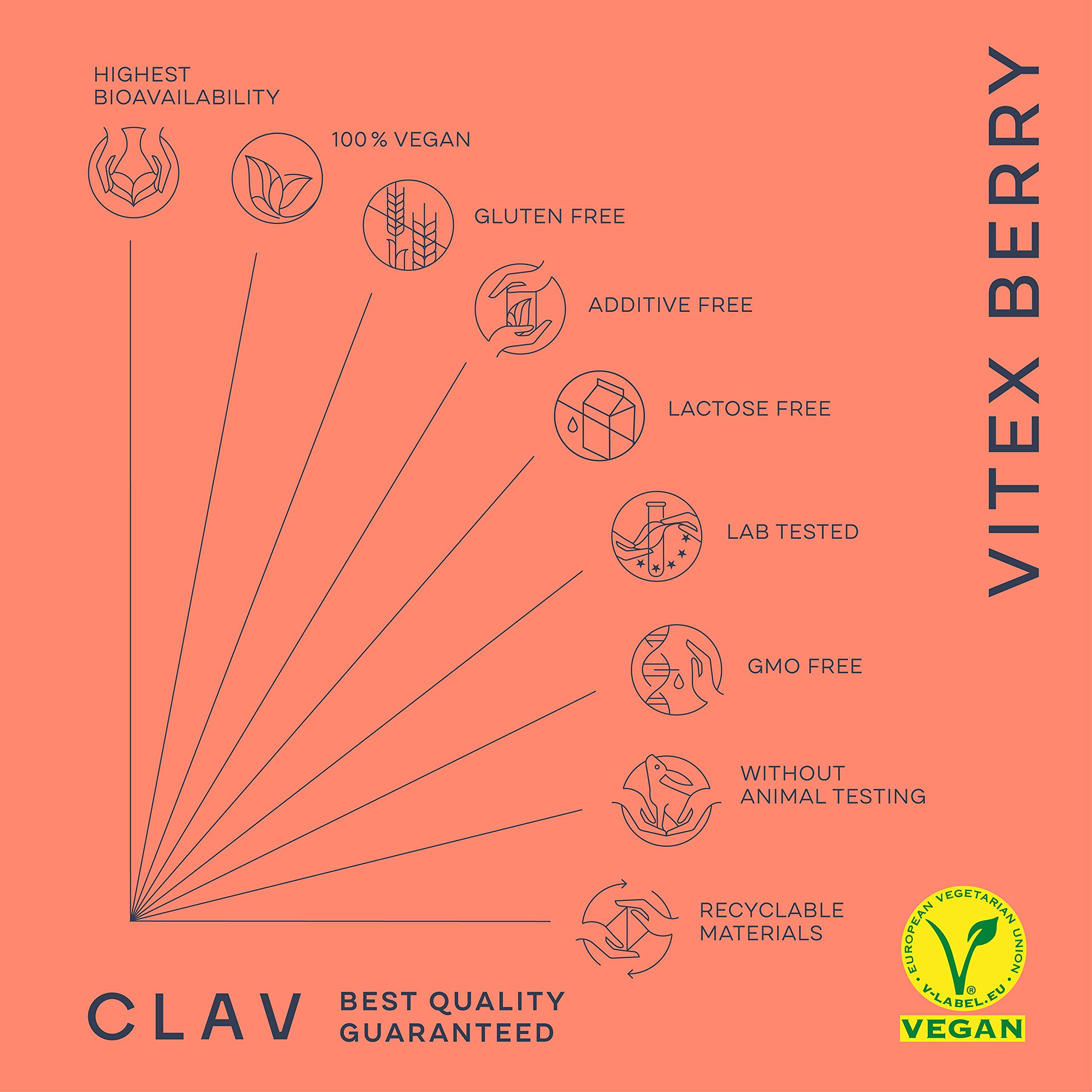 Vitex Berry - Premium Chasteberry 4:1 Extract (Vitex Agnus Castus) - Menopause & PMS Support