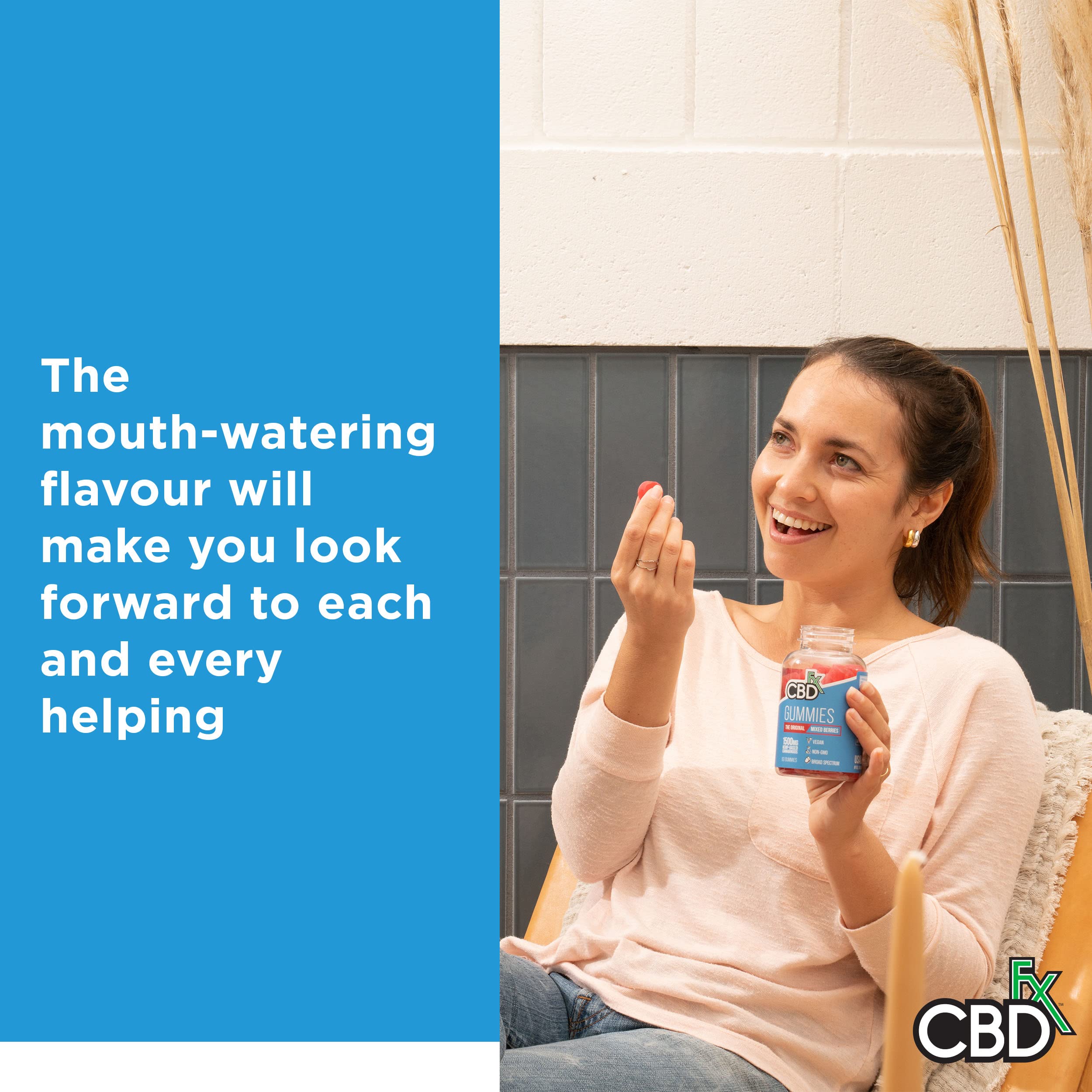 CBDfx 1500mg CBD High Strength Vegan Mixed Berry Gummies 25mg CBD per Gummy