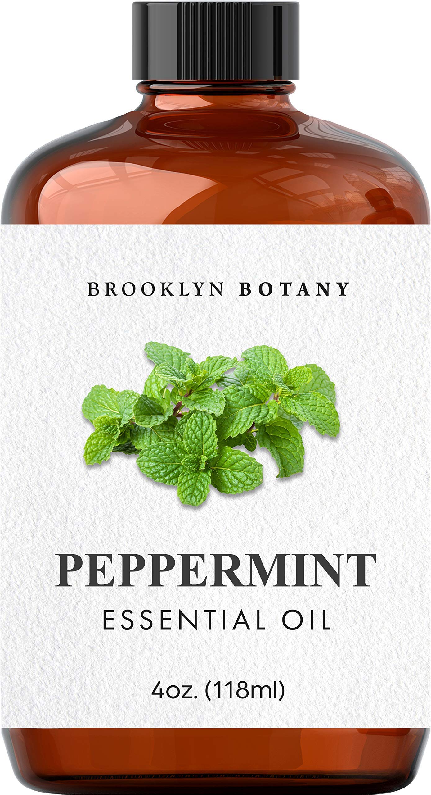 Brooklyn Botany Peppermint Essential Oil - Huge 4 Fl Oz - 100% Pure and Natural - Premium Grade