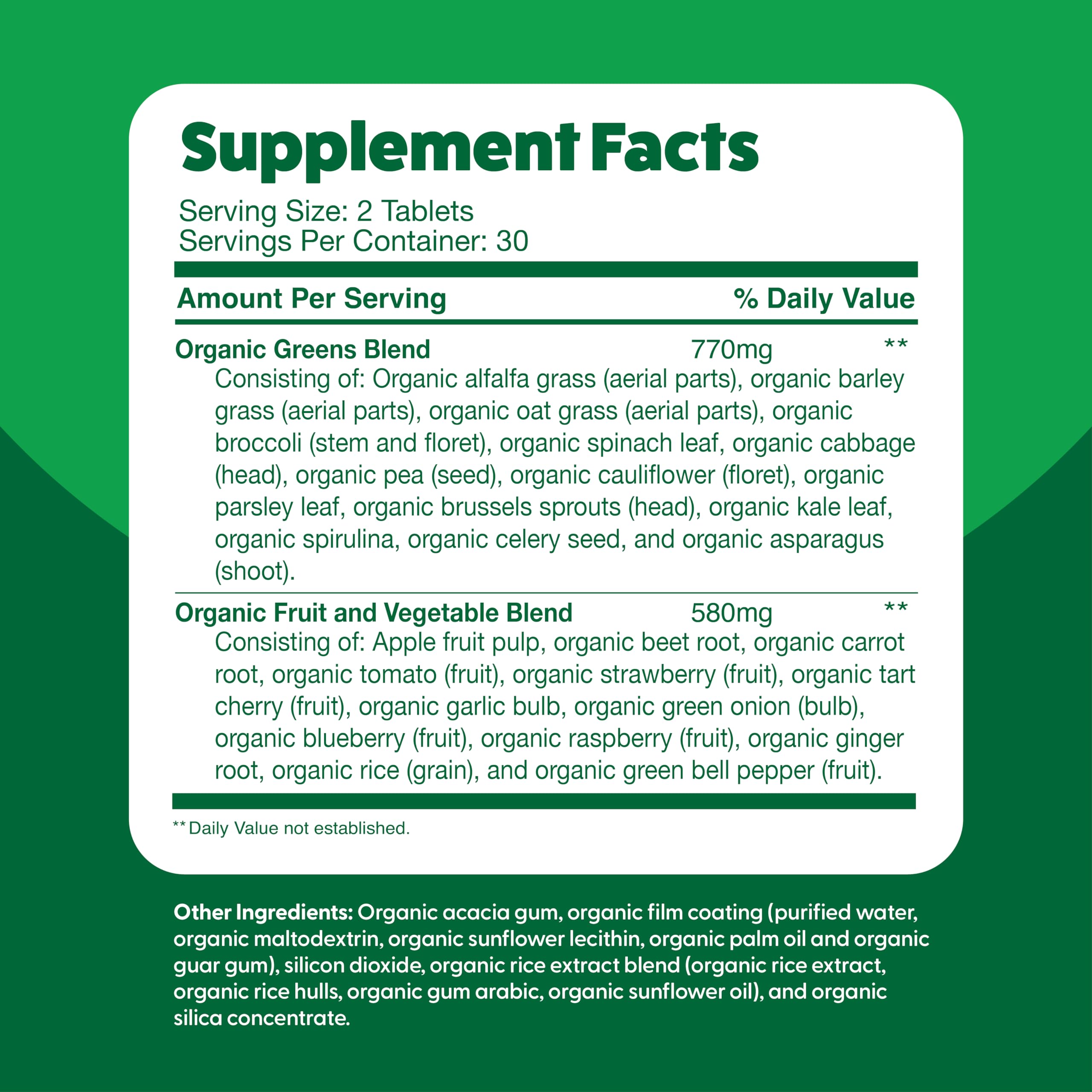 Superfood Greens by Feel Great Vitamin Co. | Organic Greens, Fruits and Veggies