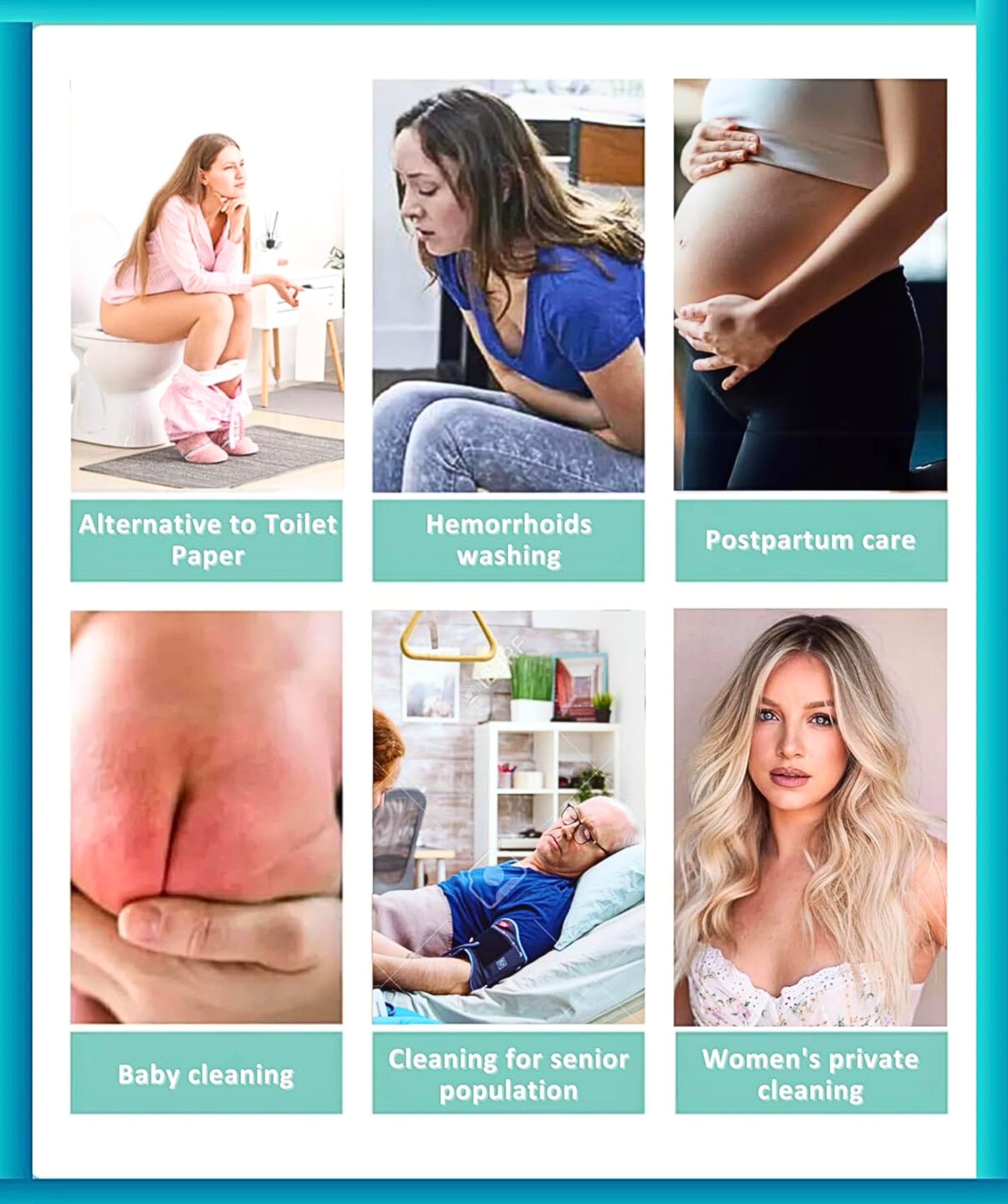 Peri Bottle , Squeeze-Free Portable Bidet for Postpartum Essentials, Peri Bottles for Feminine Hygiene